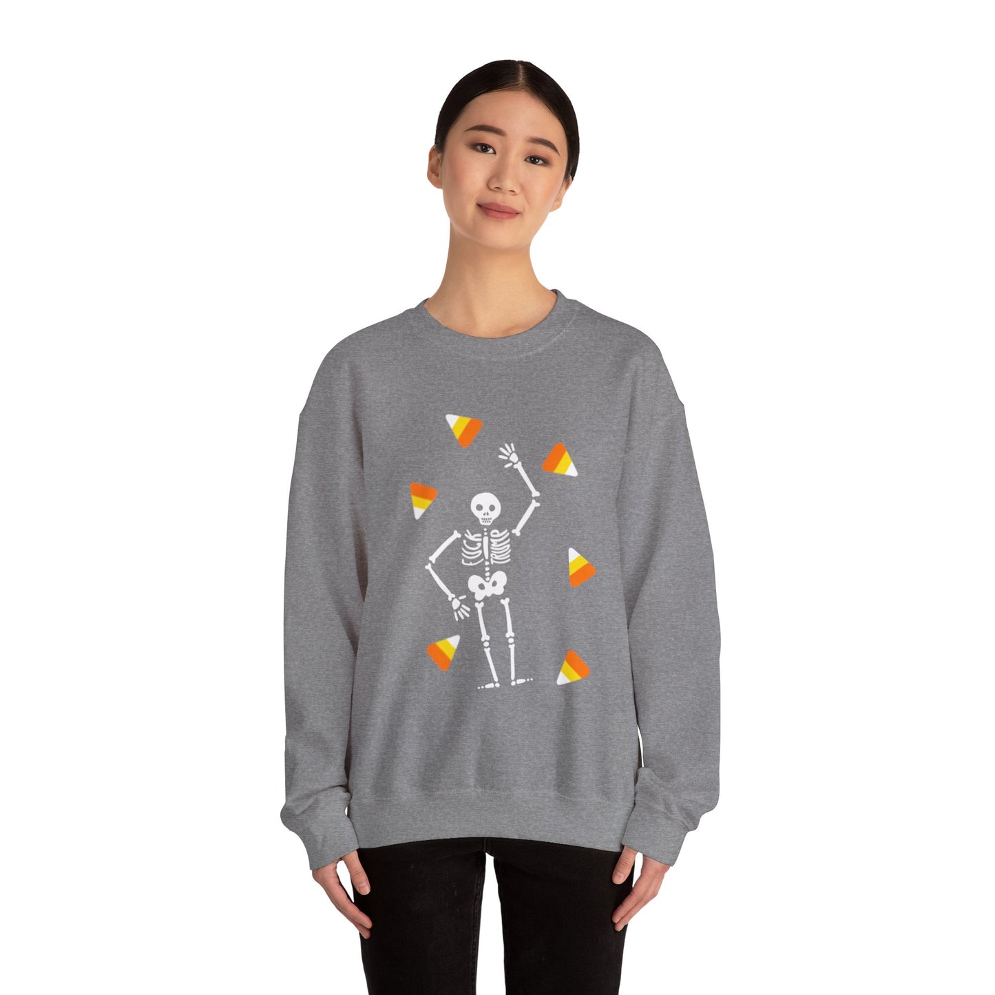 Slightly Subtle Halloween Skeleton Crewneck Sweatshirt, Trump Unisex Fall Apparel, Spooky Cozy Halloween Gift, Casual Sweatshirt Outfit