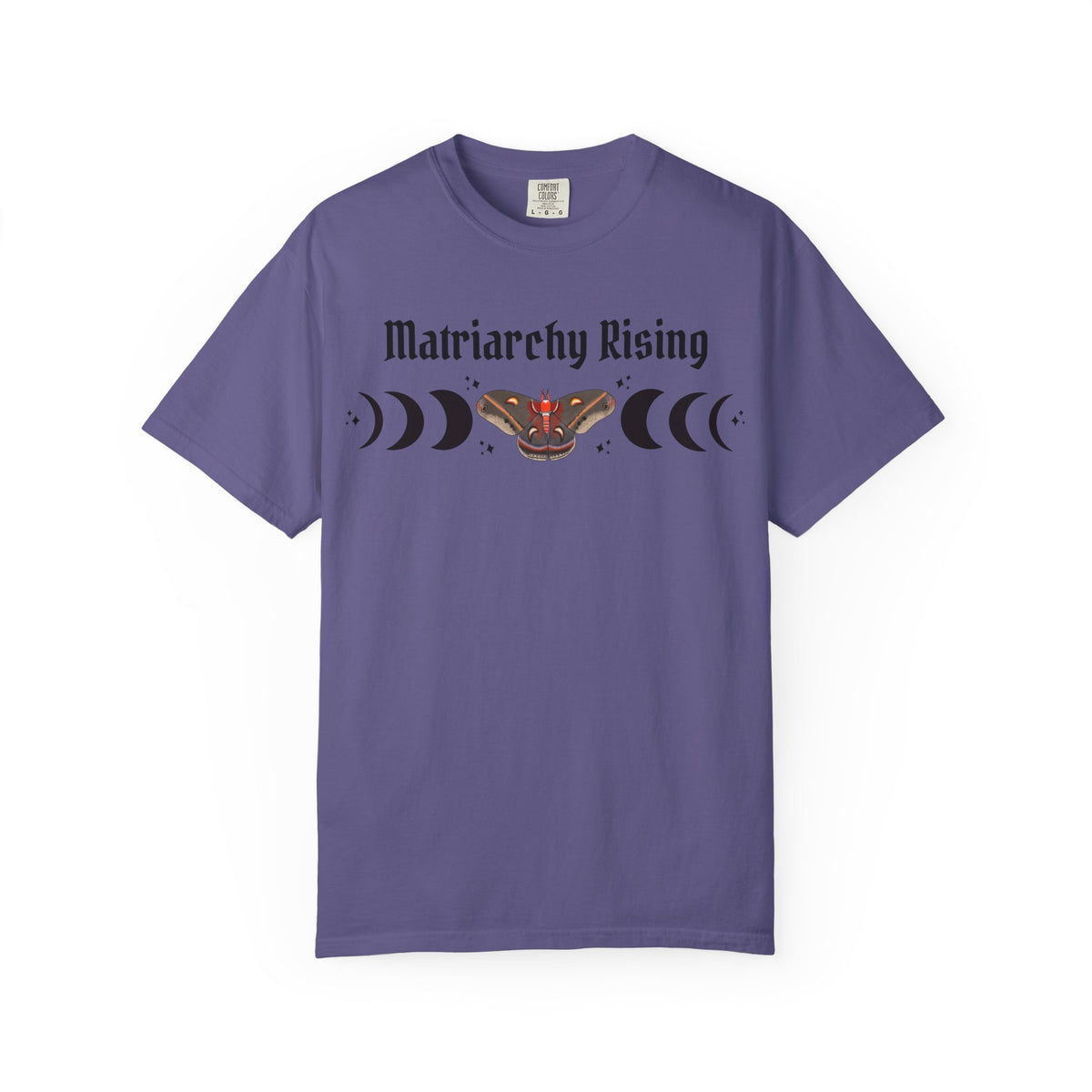 Matriarchy Rising Tee Moon Phases & Moth Feminist Graphic T-Shirt