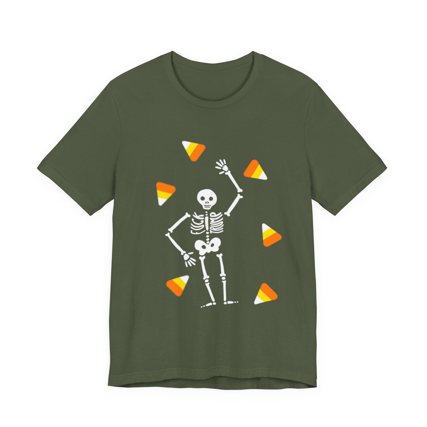 Slightly Subtle Halloween Skeleton Candy Tee, Trump Unisex Short Sleeve Shirt, Spooky Season T-Shirt, Halloween Costume Top, Fun Graphic Tee for Parties