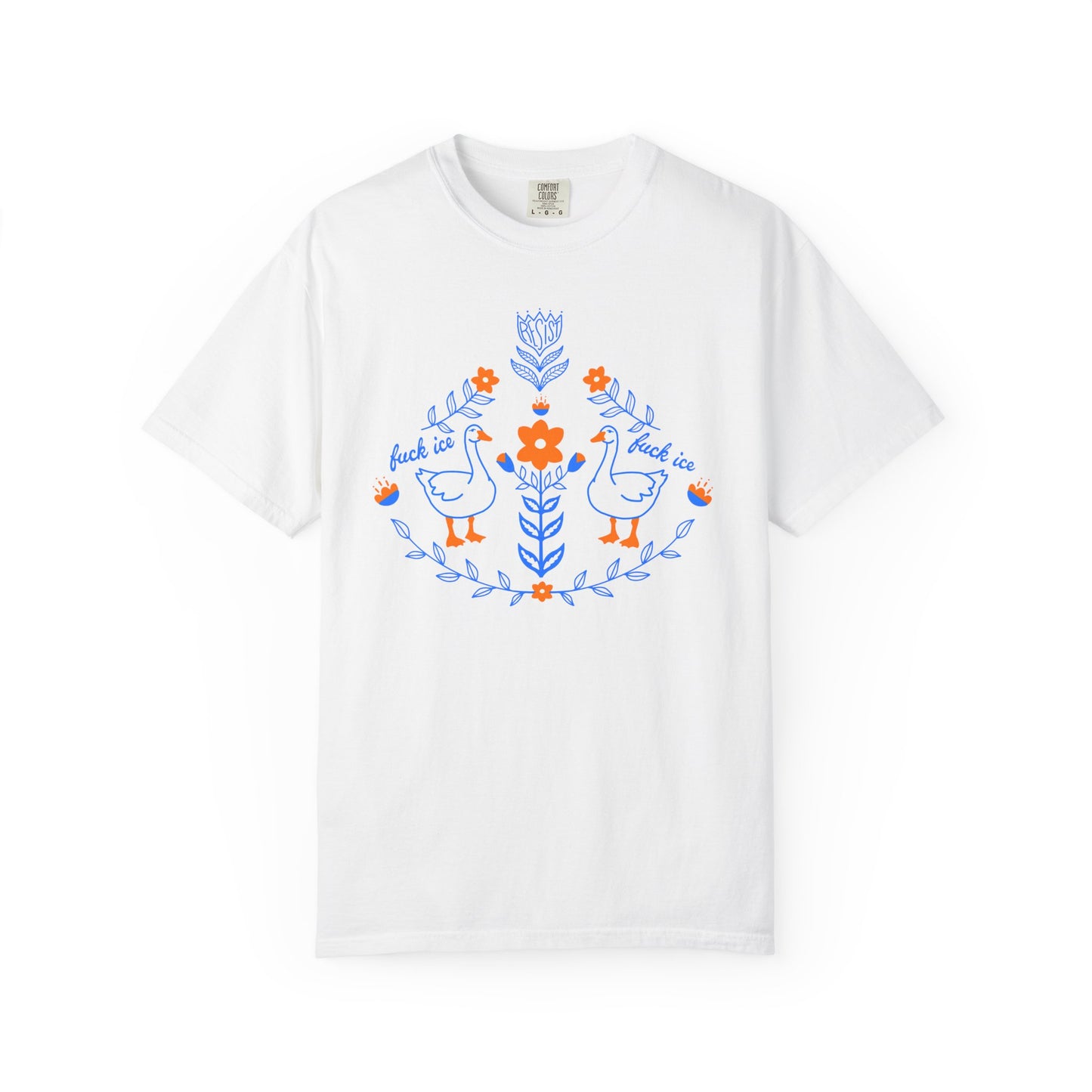 Folksy Silly Goose Tee —  F Ice Resist Floral Graphic T-Shirt