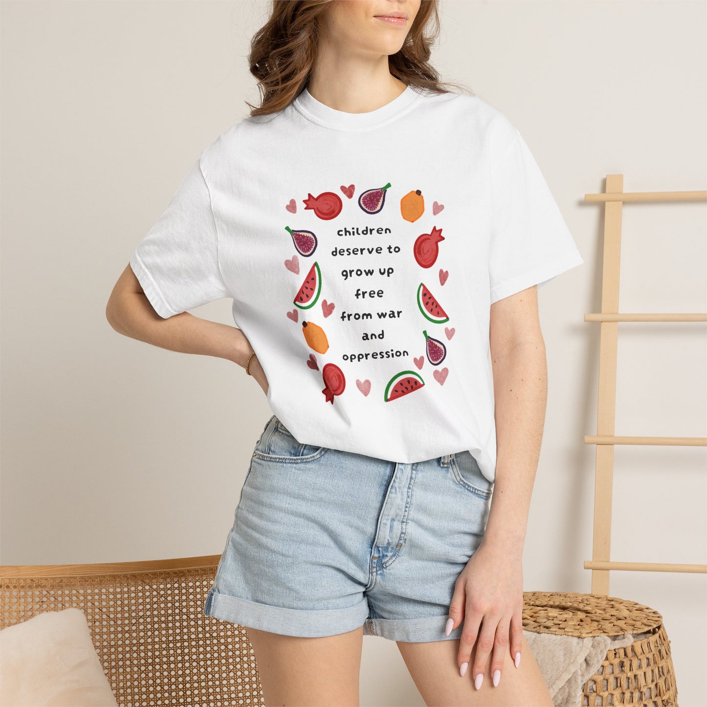 Children Deserve to Grow Up Tee Anti War Peace & Freedom Statement T-Shirt