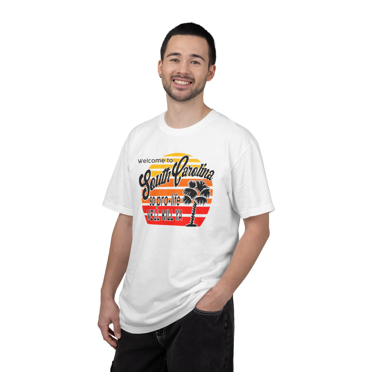 South Carolina Political Dark Humor Abortion Sunset T-Shirt Welcome to South Carolina Graphic Tee