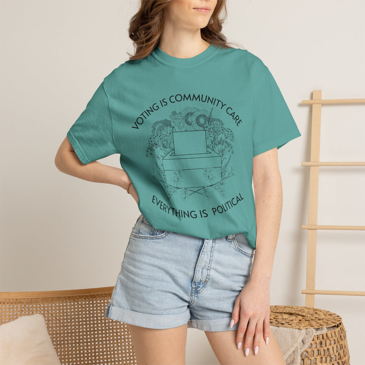 Voting Is Community Care T-Shirt Everything Is Political Vote Graphic Tee