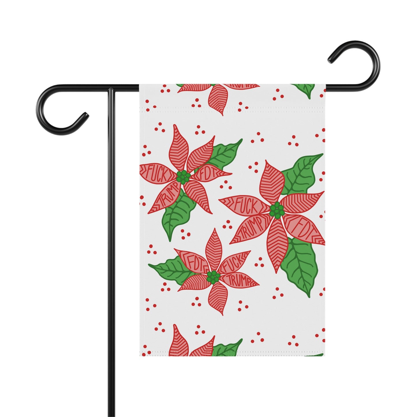 Slightly Subtle Poinsettia FDT Festive Garden Banner: Holiday Decor, Yard Art, Outdoor Decoration, Seasonal Home Accent, Poinsettia Design