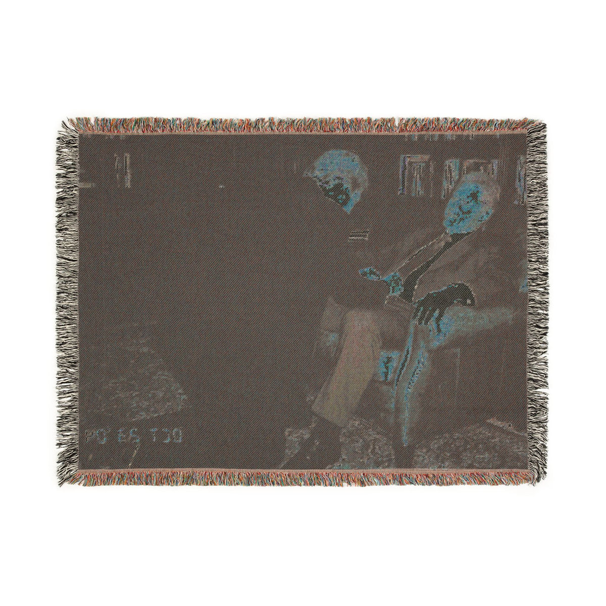 Big Beautiful Blanket Vintage Fireside Conversation Woven Blanket | Cozy Throw, Trump and Bubba Library Scene