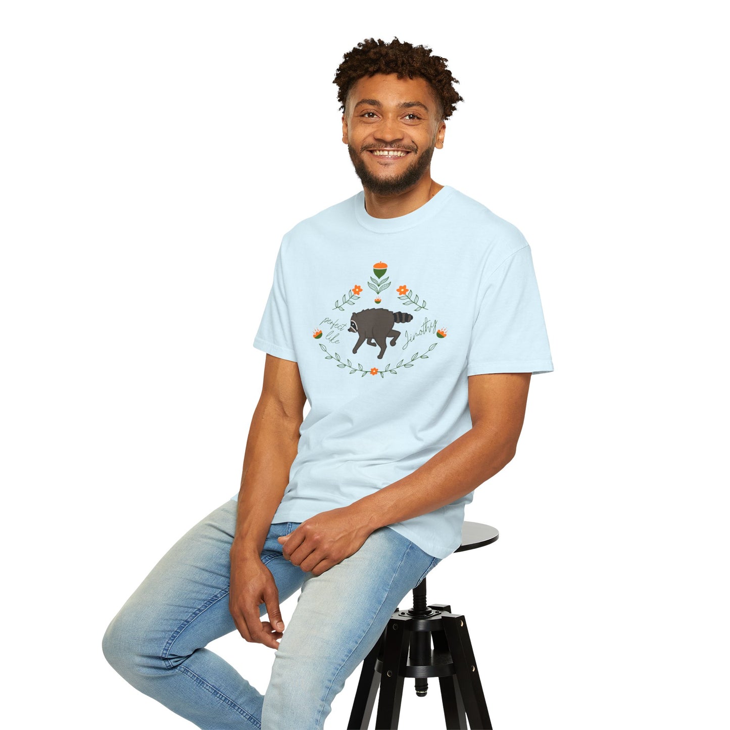 Perfect like Jimothy Floral T-Shirt — Racoon Proud Rustic Graphic Tee