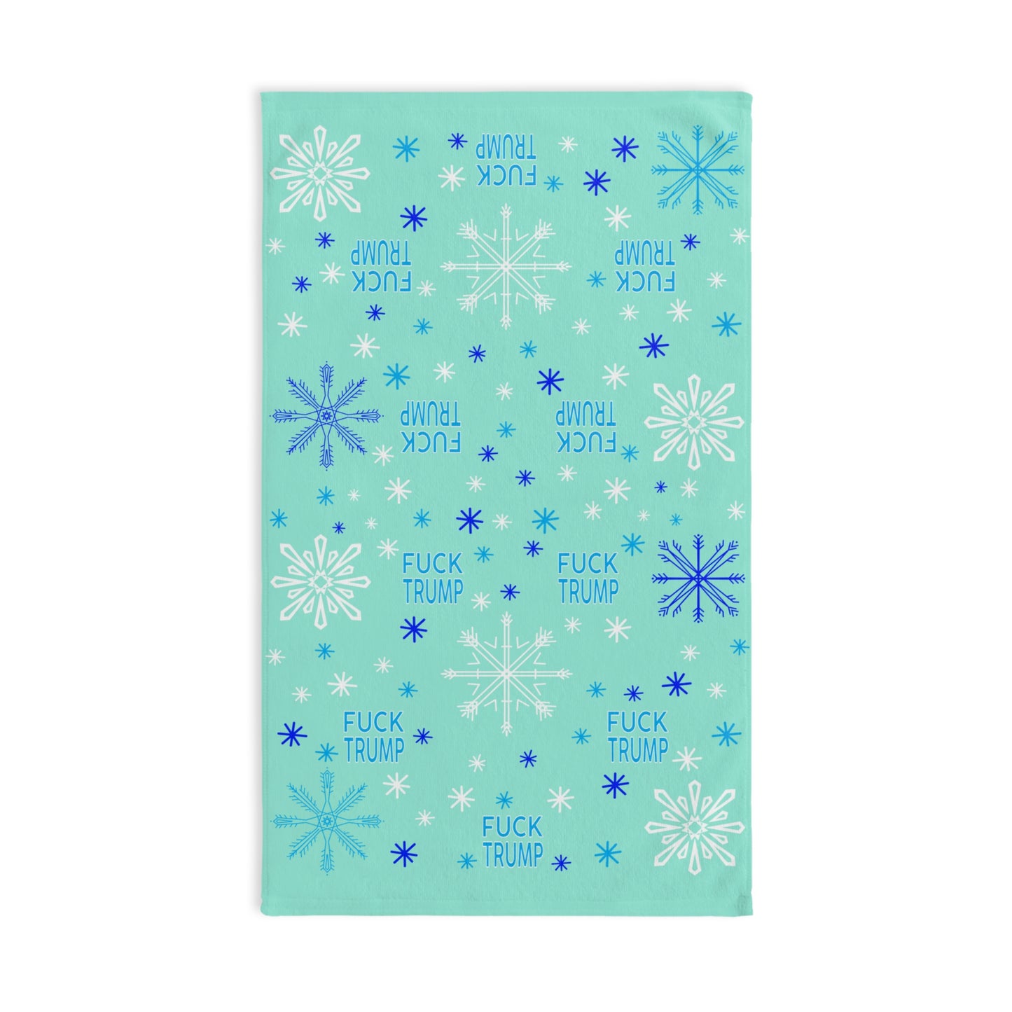 Slightly Subtle Blue Snow Hand Towel