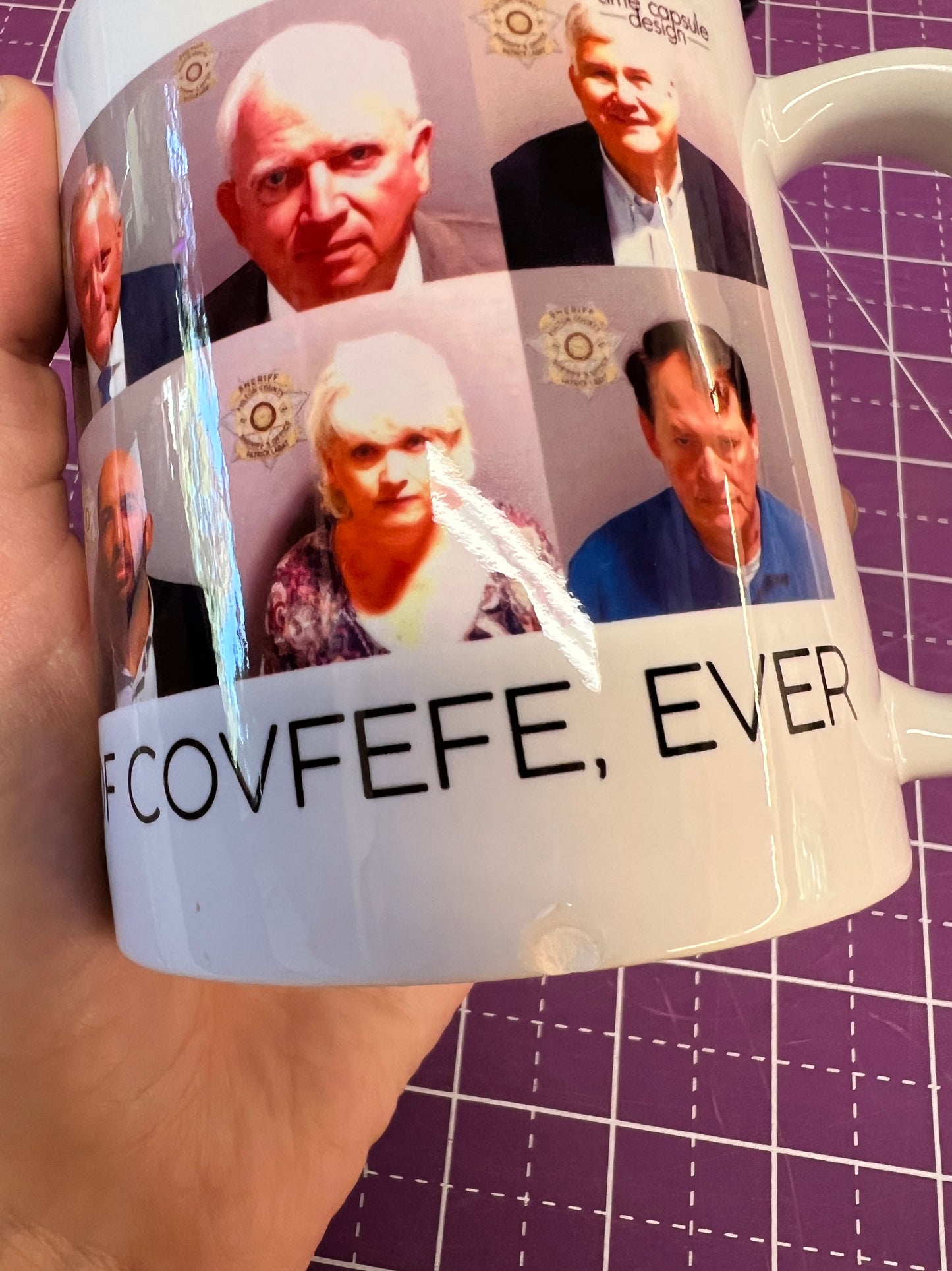 FACTORY SECONDS - Mugshot Mug - Satisfying Cup of Covfefe
