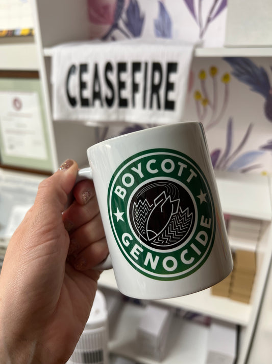 Boycott Genocide Mug - Funding PCRF