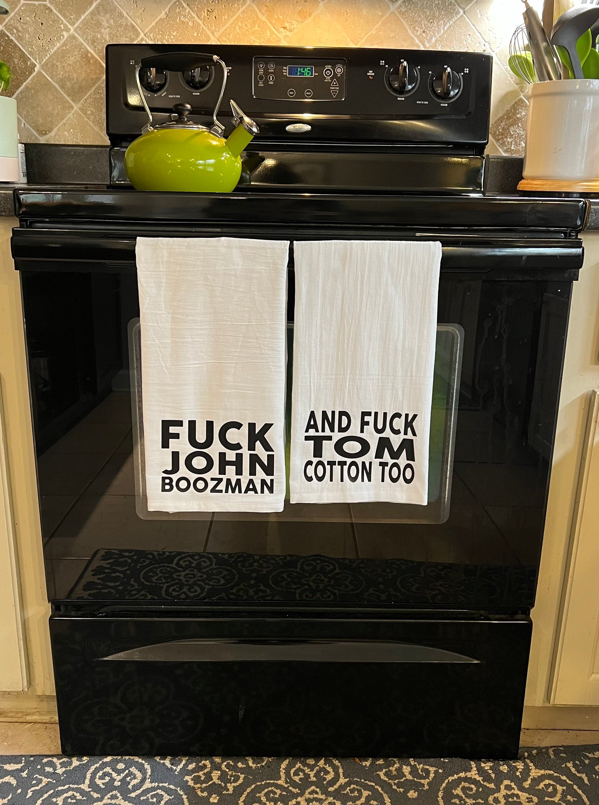 Fuck John Boozman & Tom Cotton Tea Towel Set