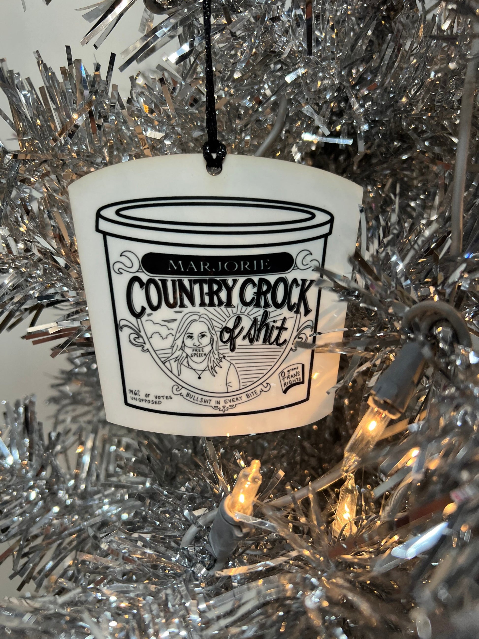 Ready to Ship - Marjorie MTG Crock of Sh!t Holiday Christmas Ornament - Gag Gift Satire Political