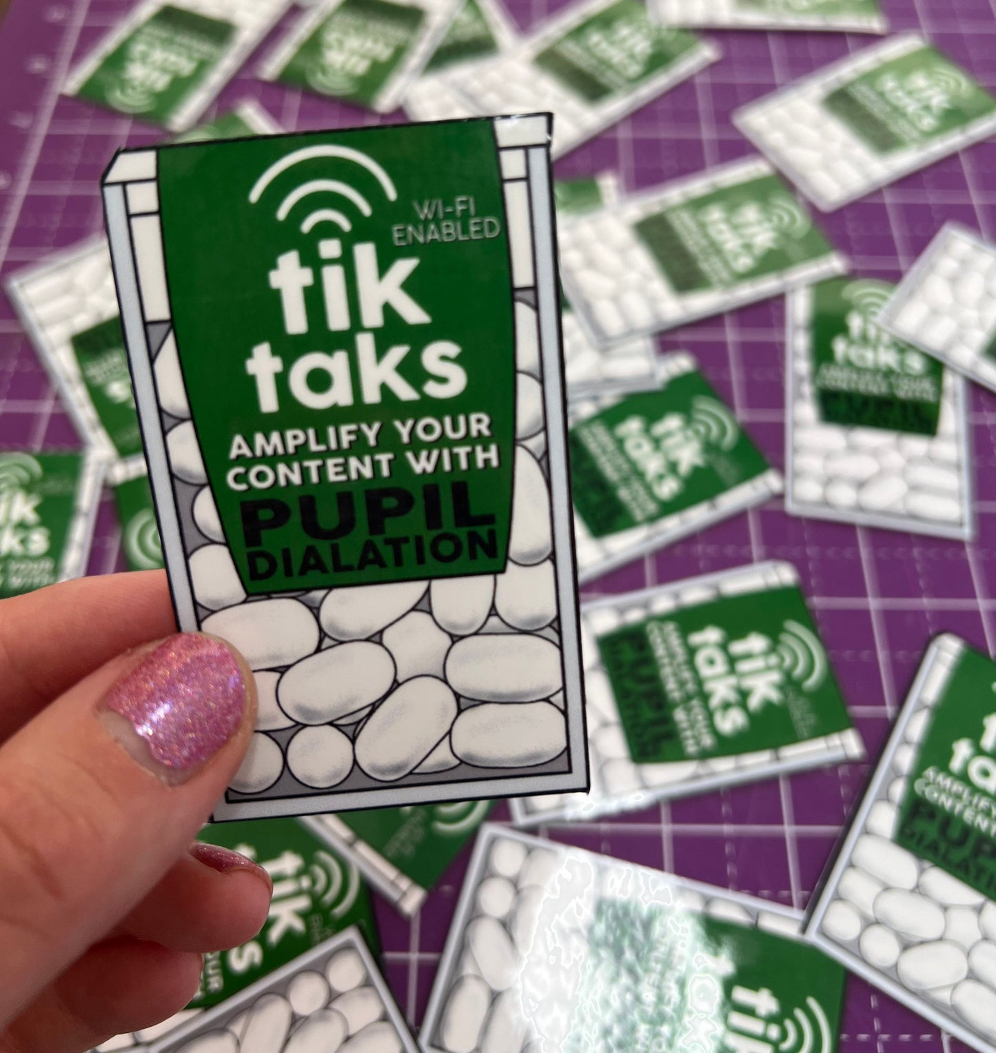 TikTok “Tik Taks” Wi-Fi Enabled Pupil “Dialation” to Amplify your Content Sticker