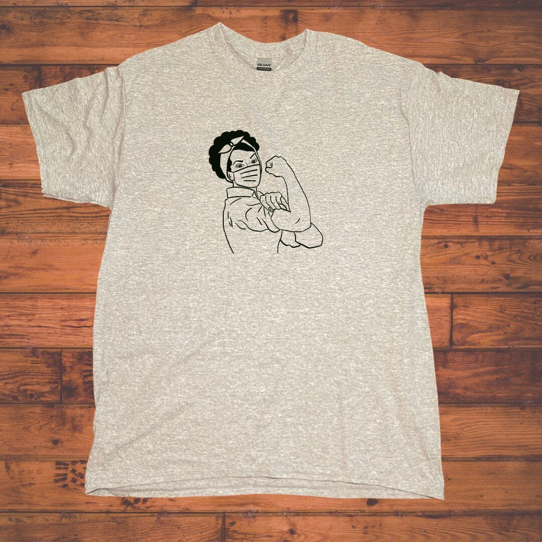 Inclusive Rosie the Riveter Mask T Shirt