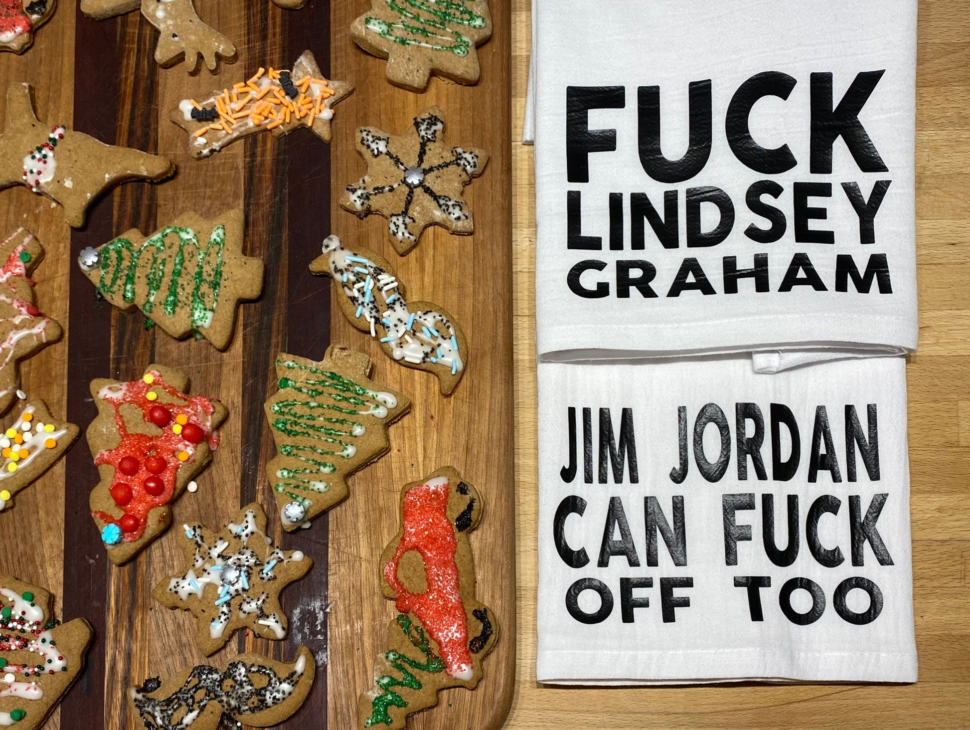 Fucking Politicians Individual Tea Towels