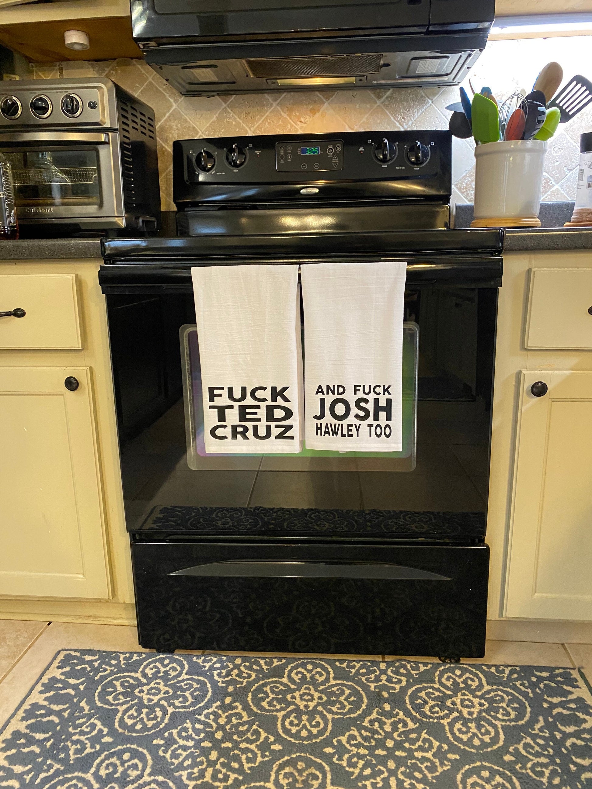 Fuck Ted Cruz and Hawley Too Tea Towel Set