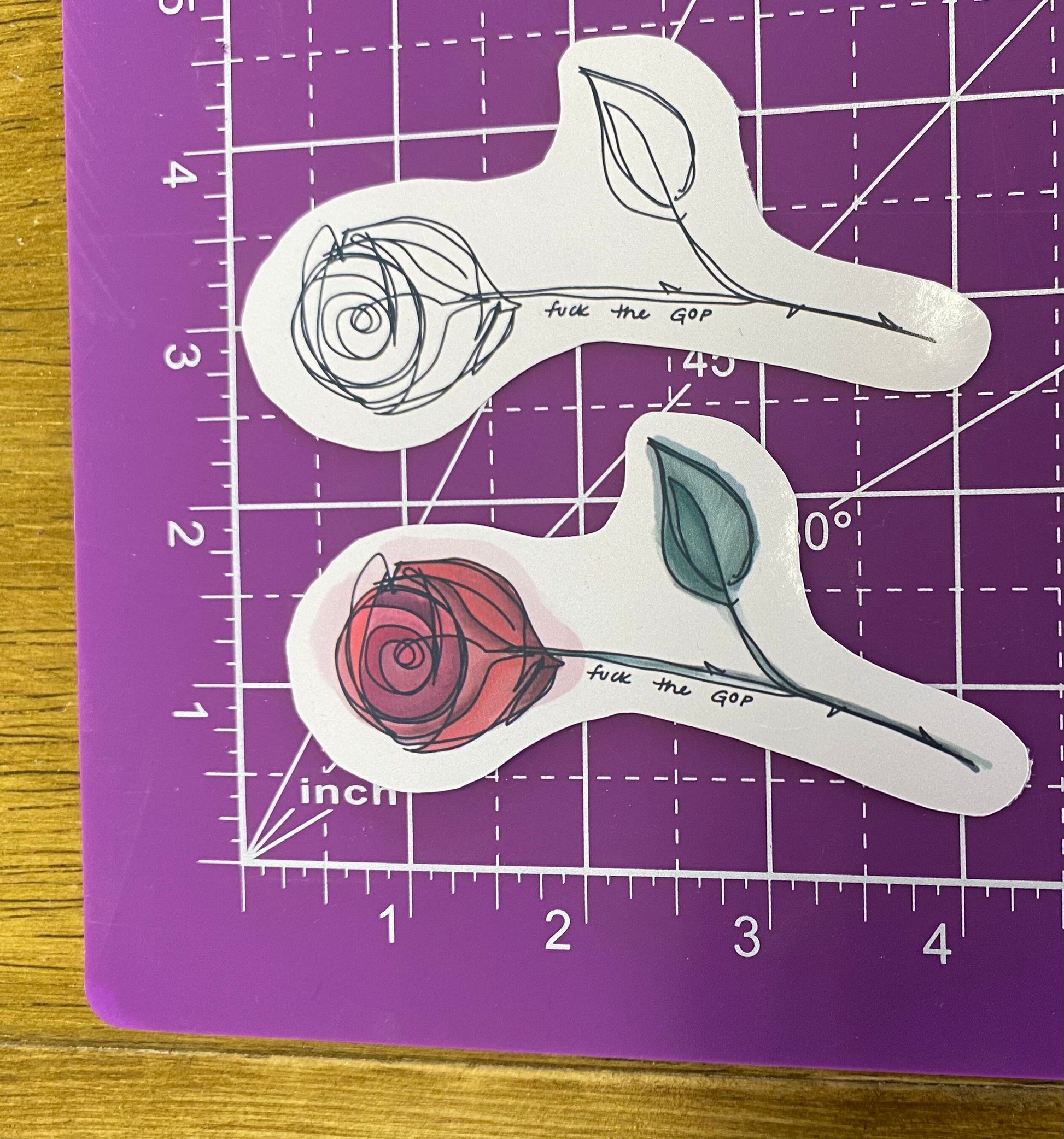 Fuck the GOP Rose Sticker