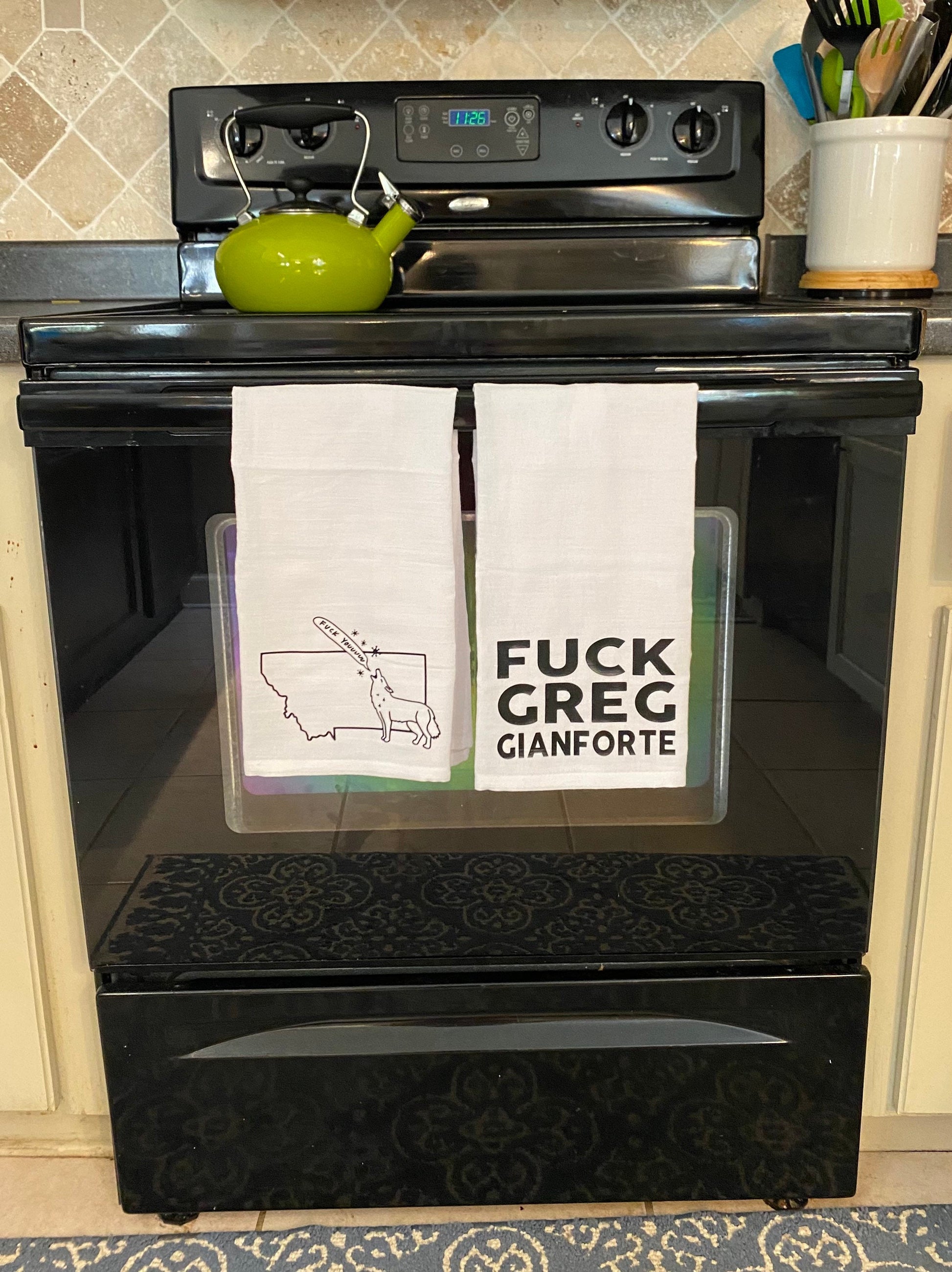Montana State Series Tea Towel Set - Greg Gianforte, Steve Daines