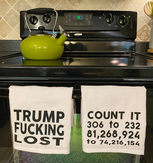 Trump Lost Count It Tea Towel Set