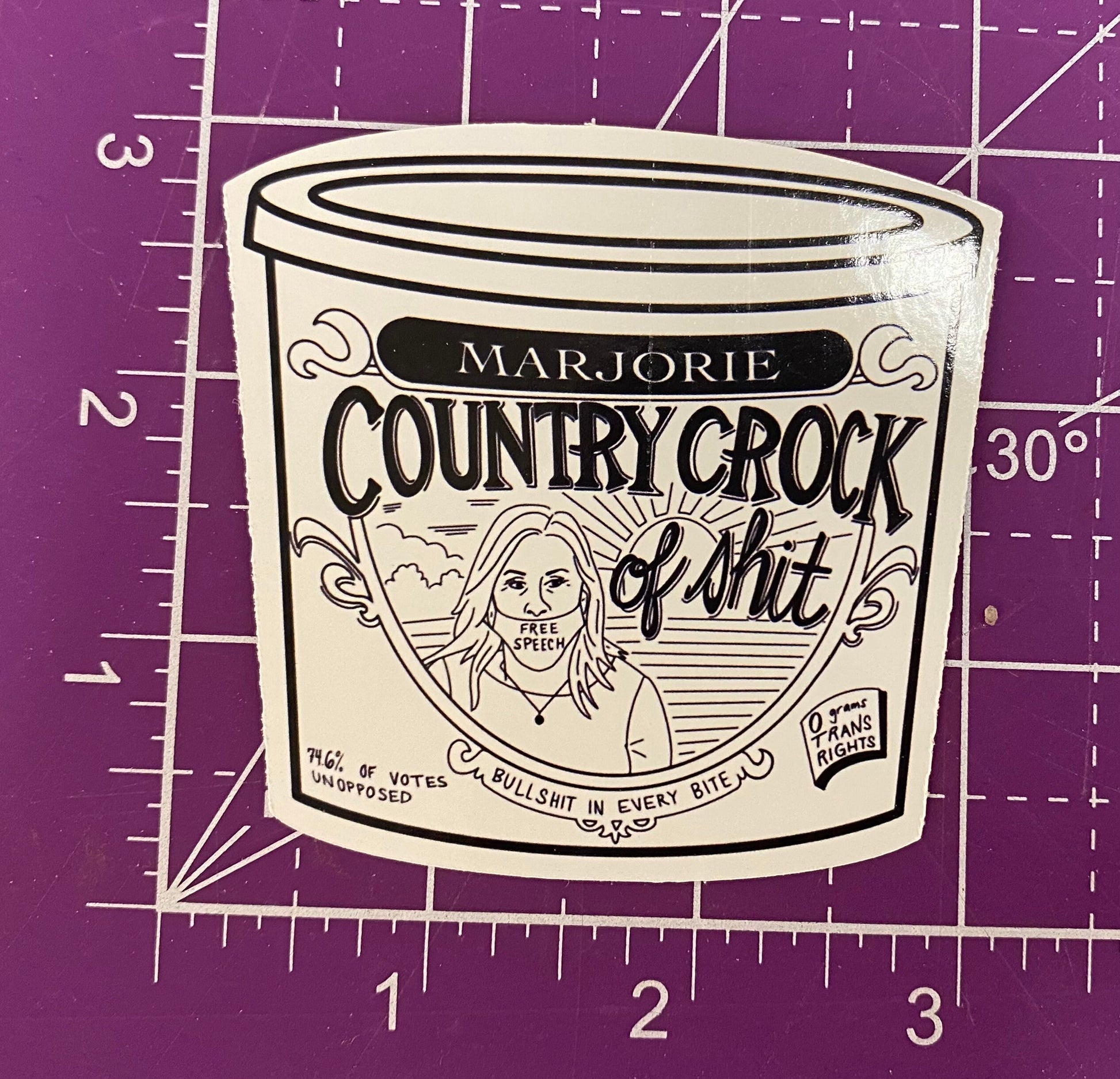 Marjorie MTG Country Crock of Sh!t STICKER
