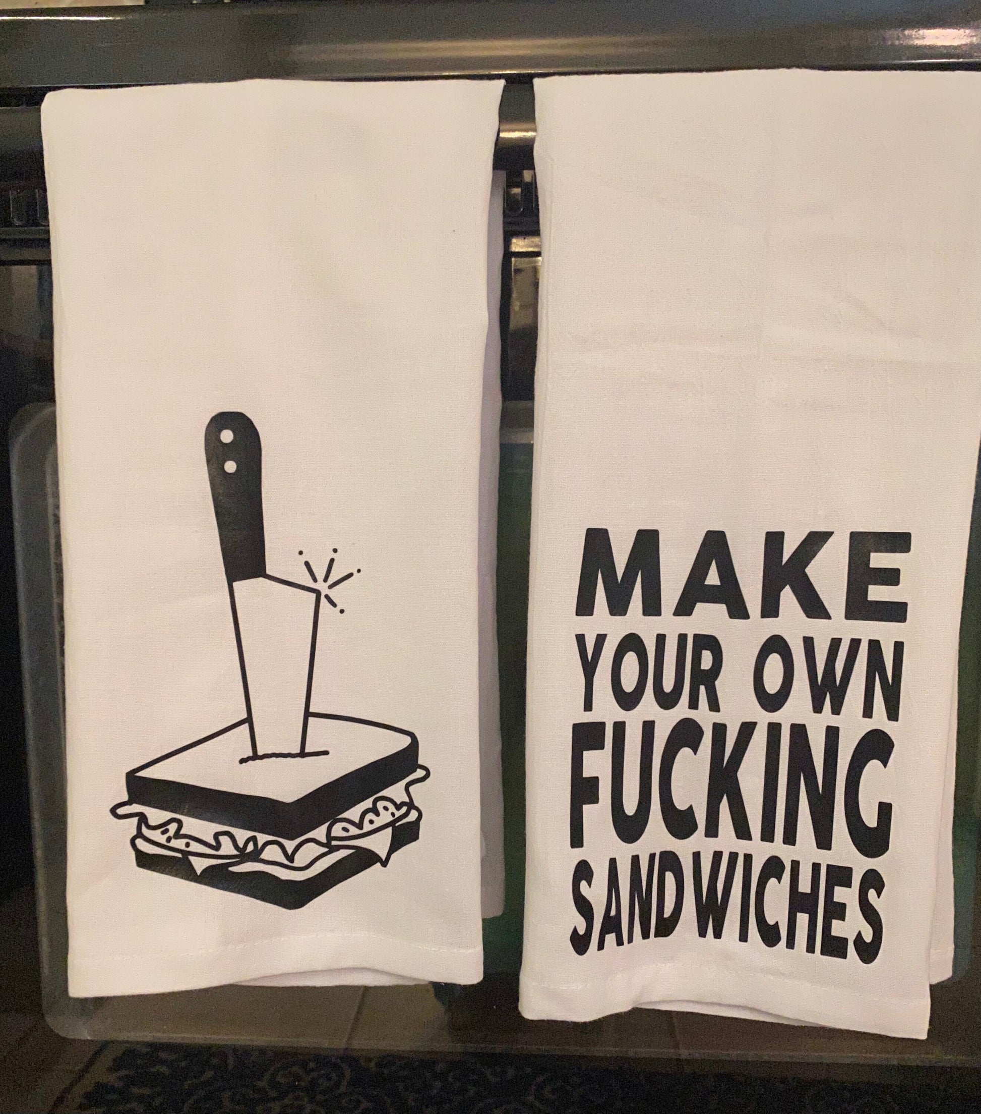 Make Your Own Sandwiches Sweary Tea Towel Set