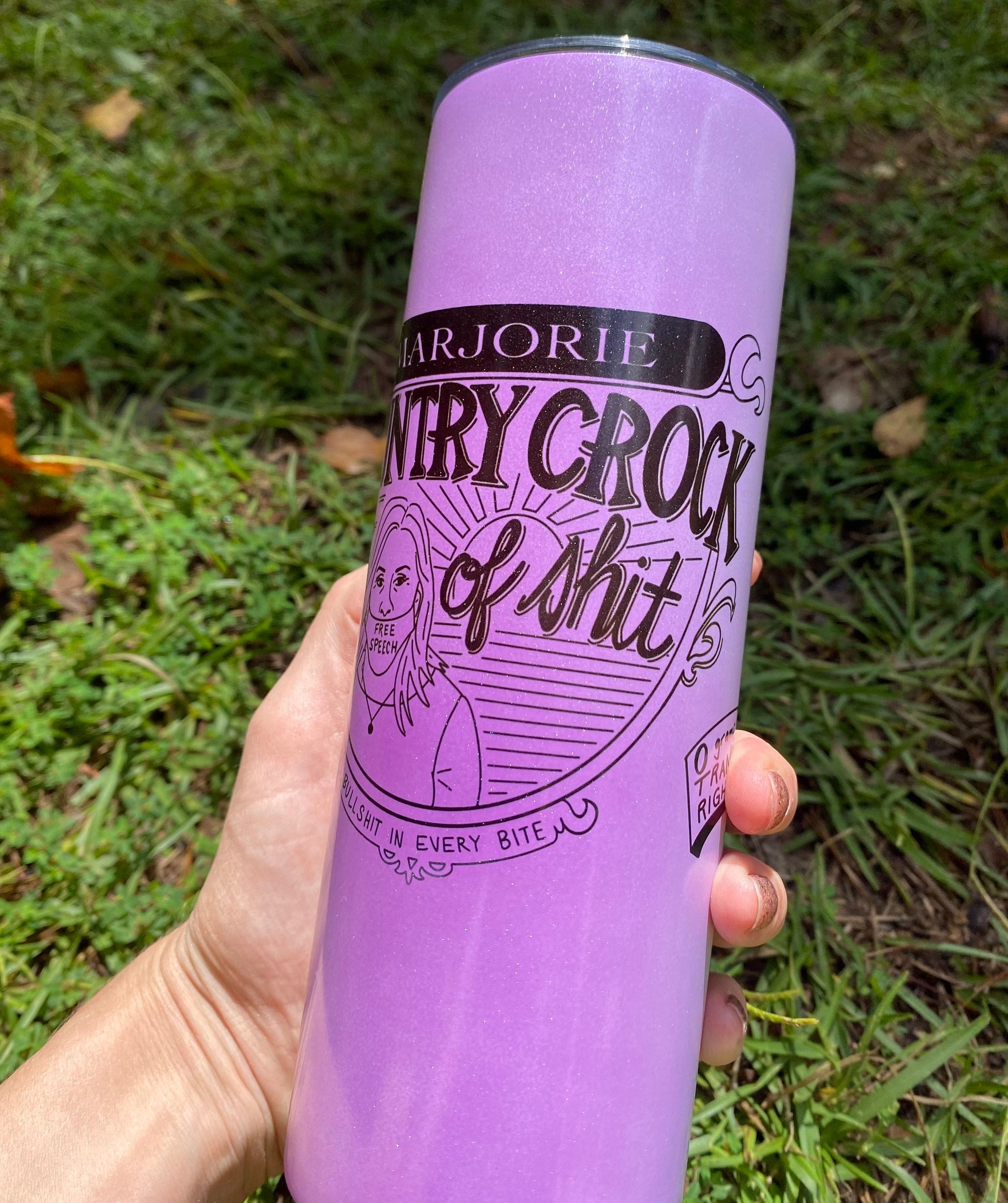 Marjorie MTG Crock of Sh!t Color Changing Tumbler UV Glow in the Dark