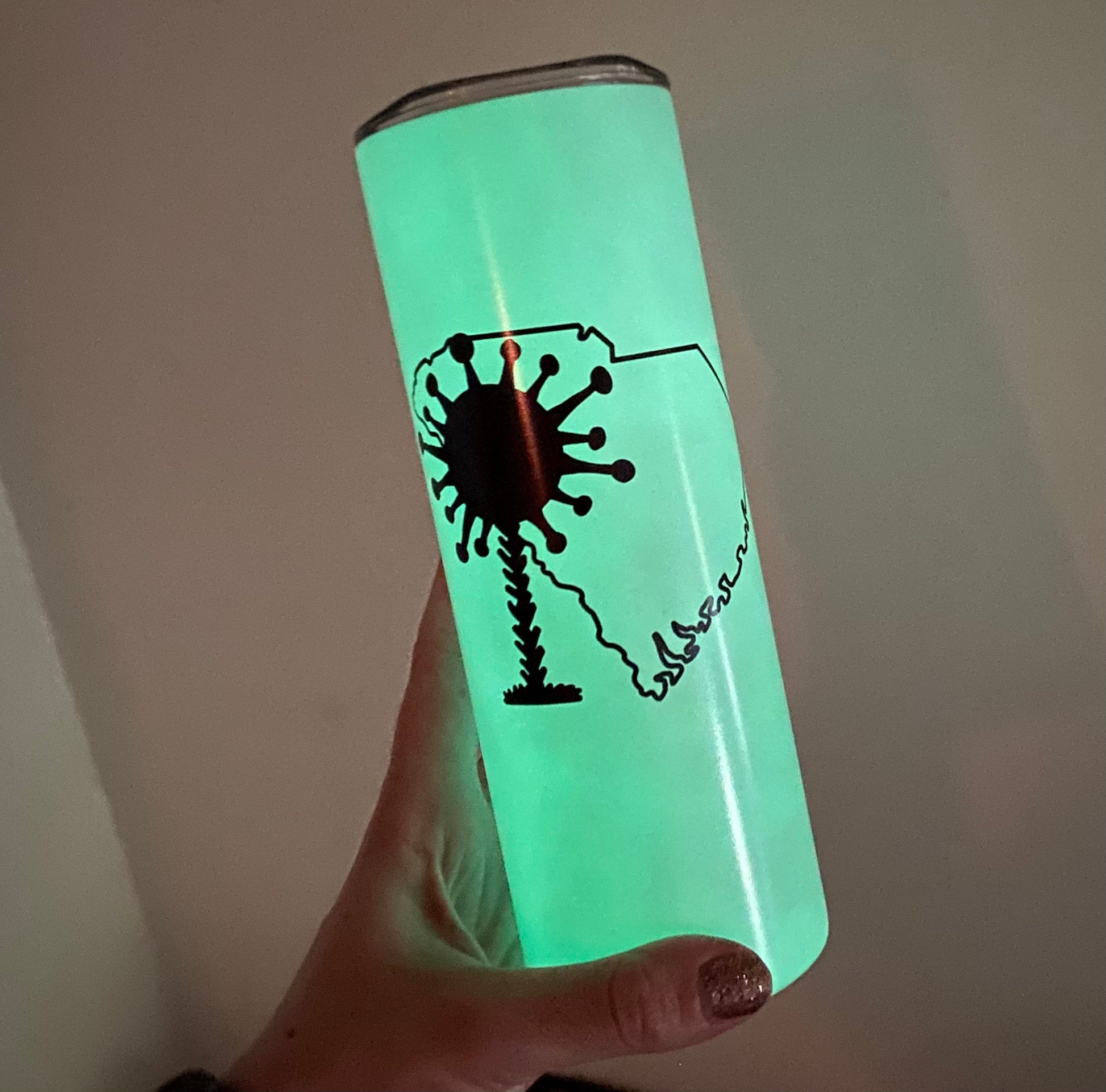 State Series Color Changing Tumbler - White with UV react and Glow in the Dark