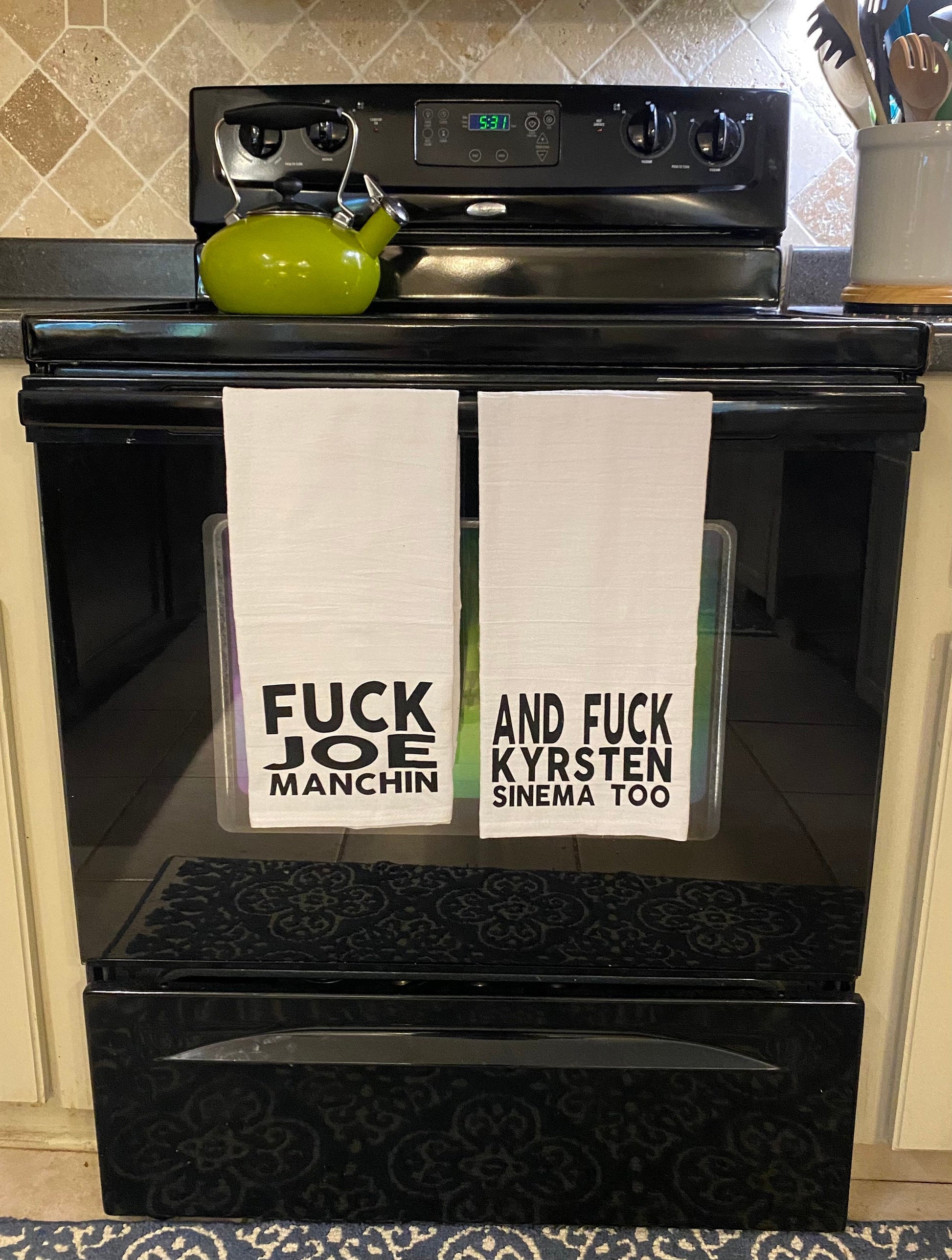 Fuck Joe Manchin & Kyrsten Sinema Tea Towel Set