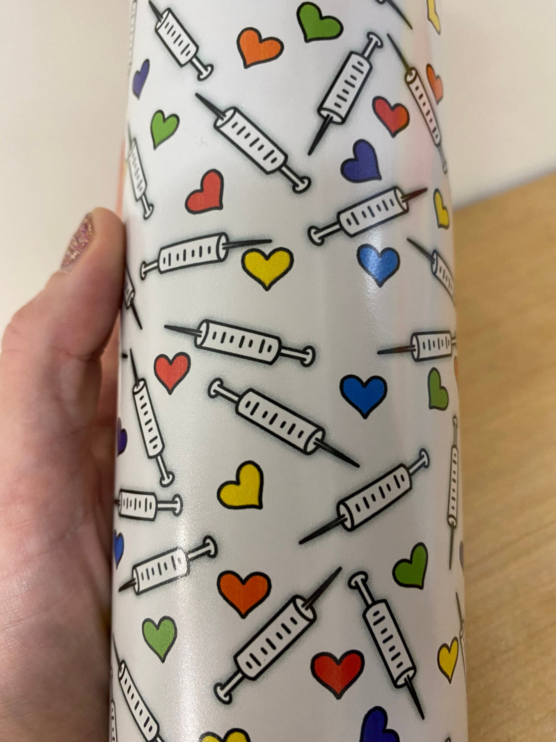 Vaccine Pride Color Changing Tumbler UV Glow in the Dark