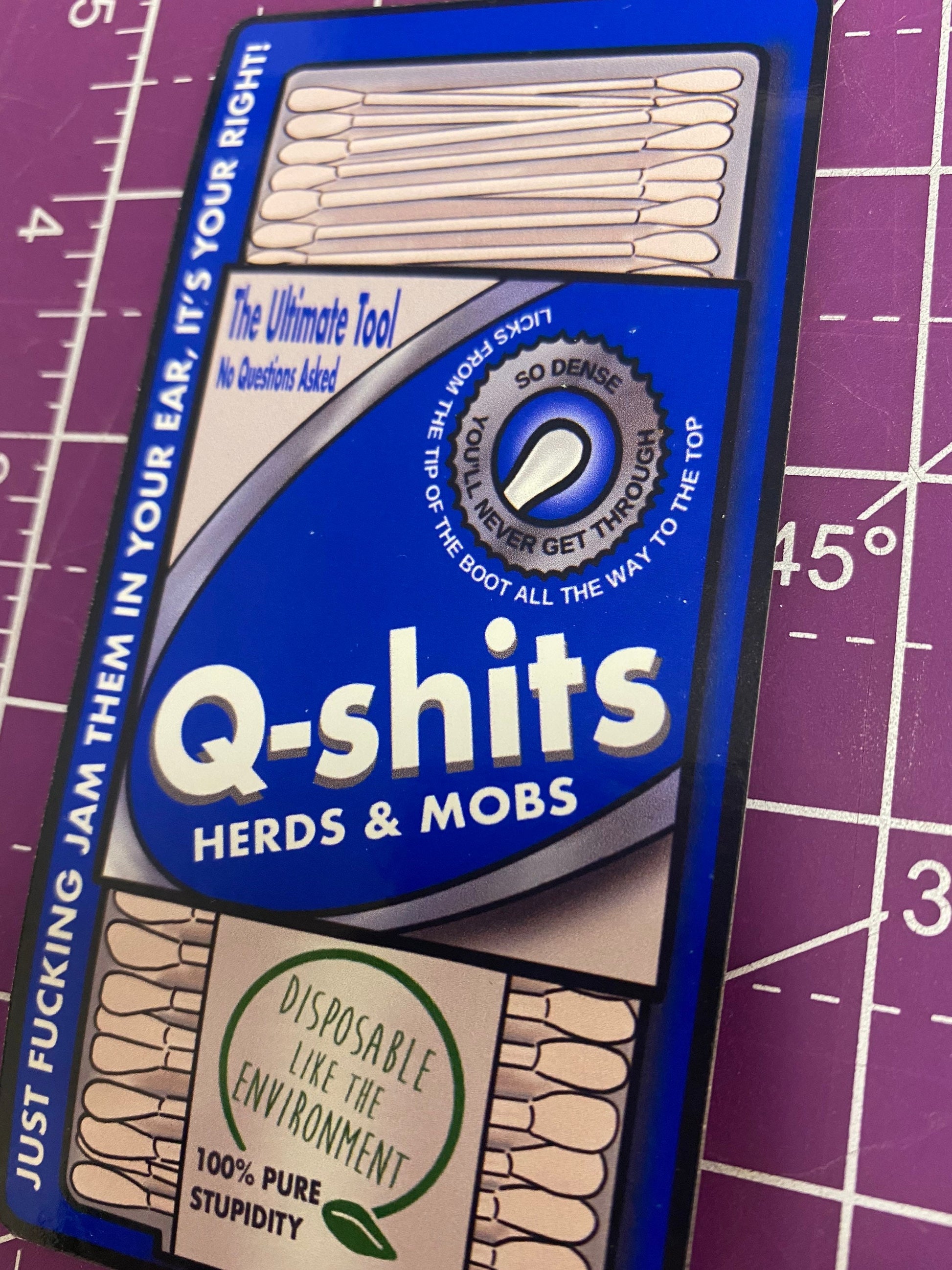 Q Shits Sticker