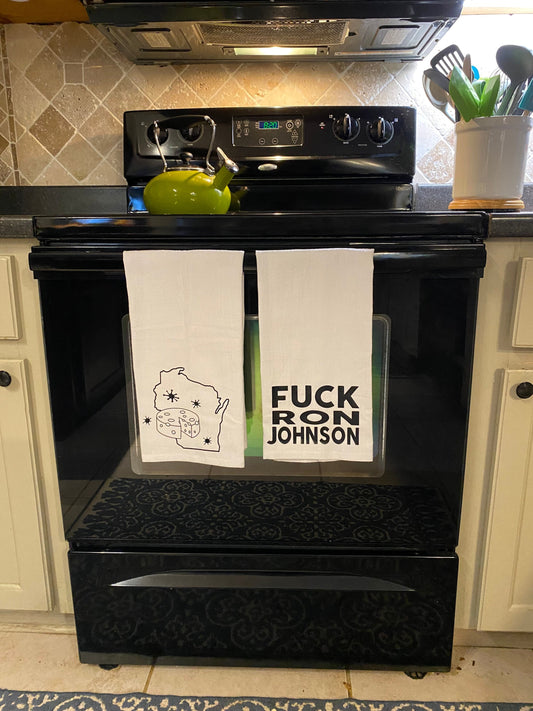 Wisconsin State Series Tea Towel Set - Ron Johnson
