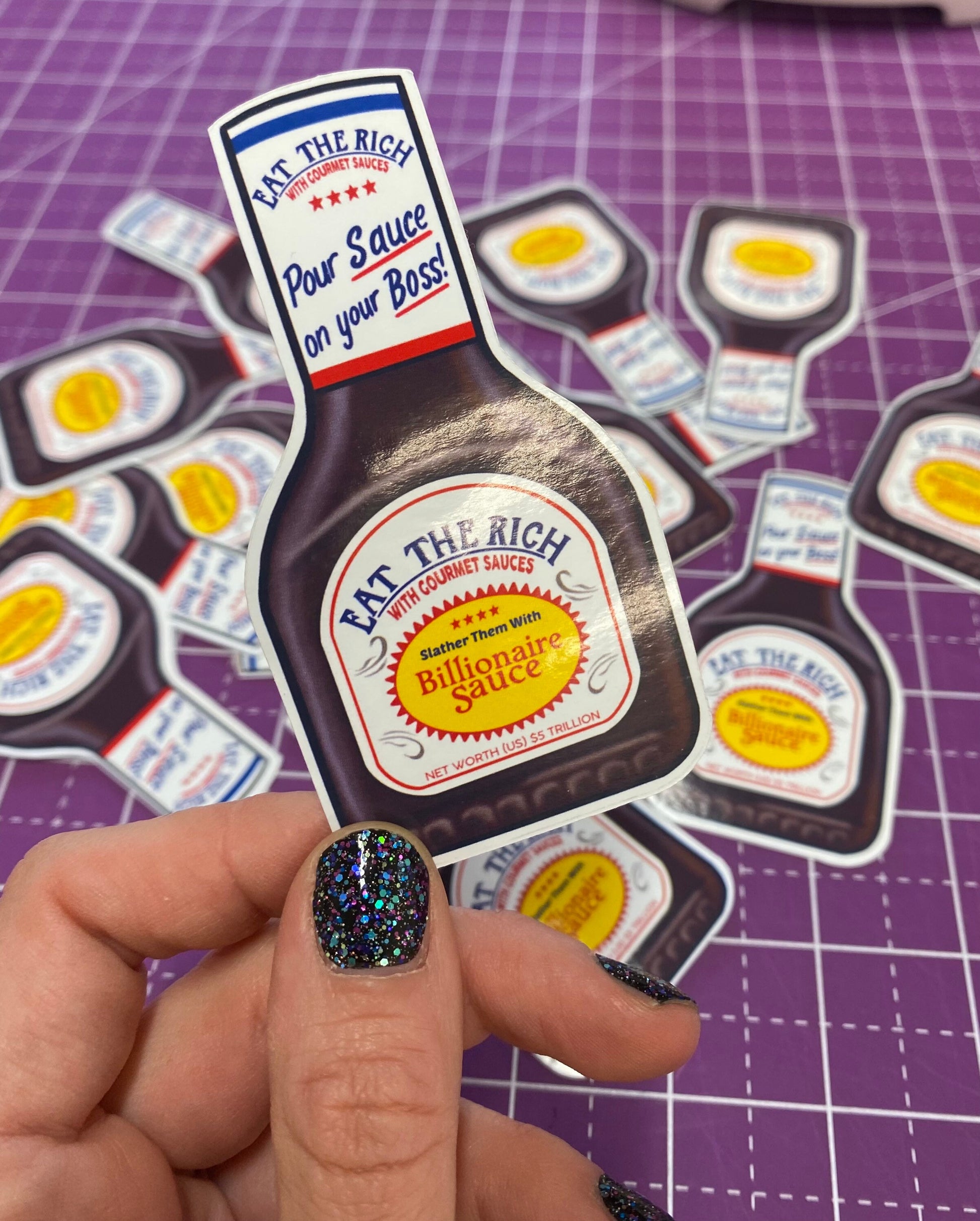 Eat the Rich - Pour Sauce on your Boss Sticker