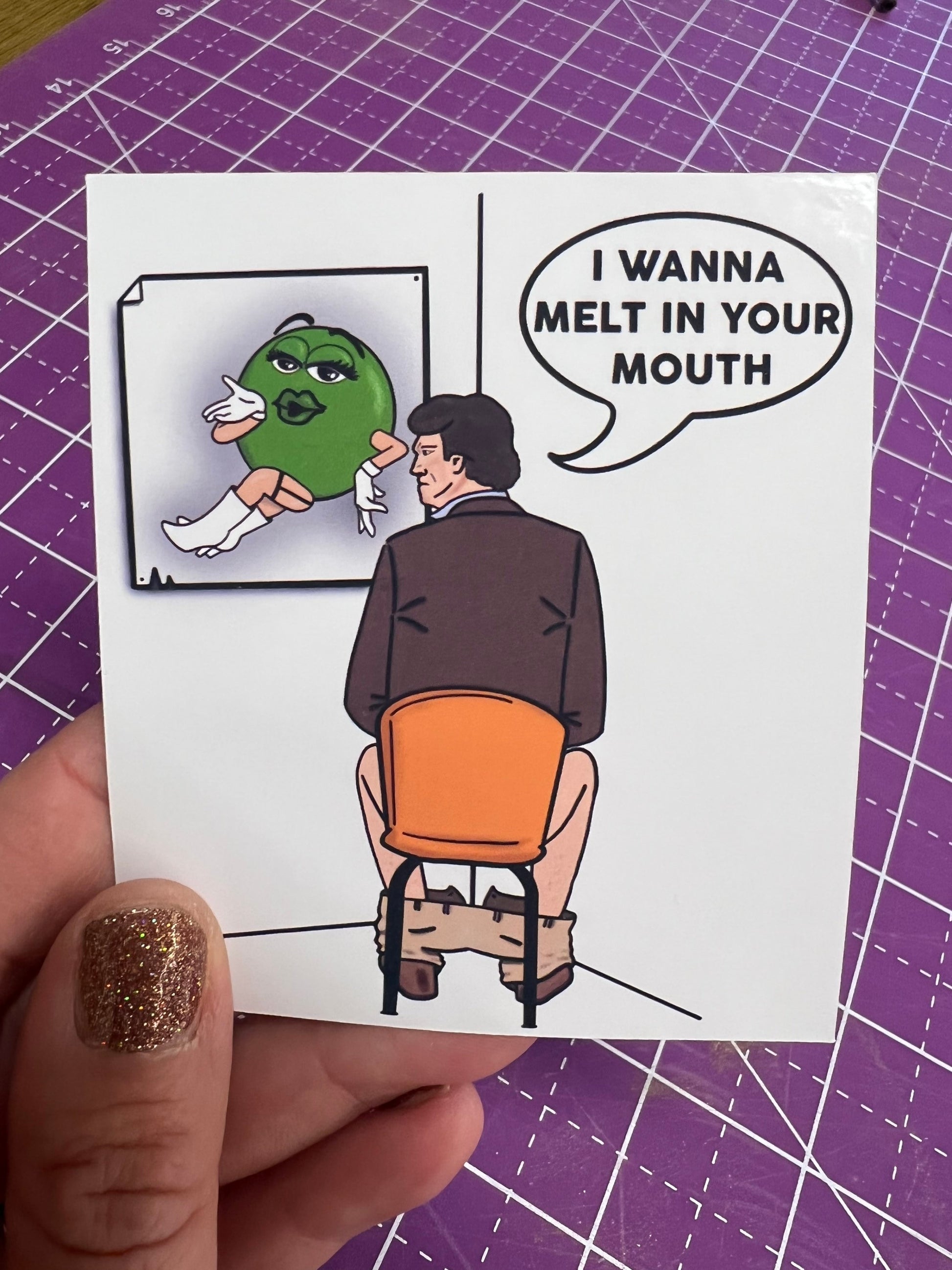 Tucker Melts in his Hands Sticker