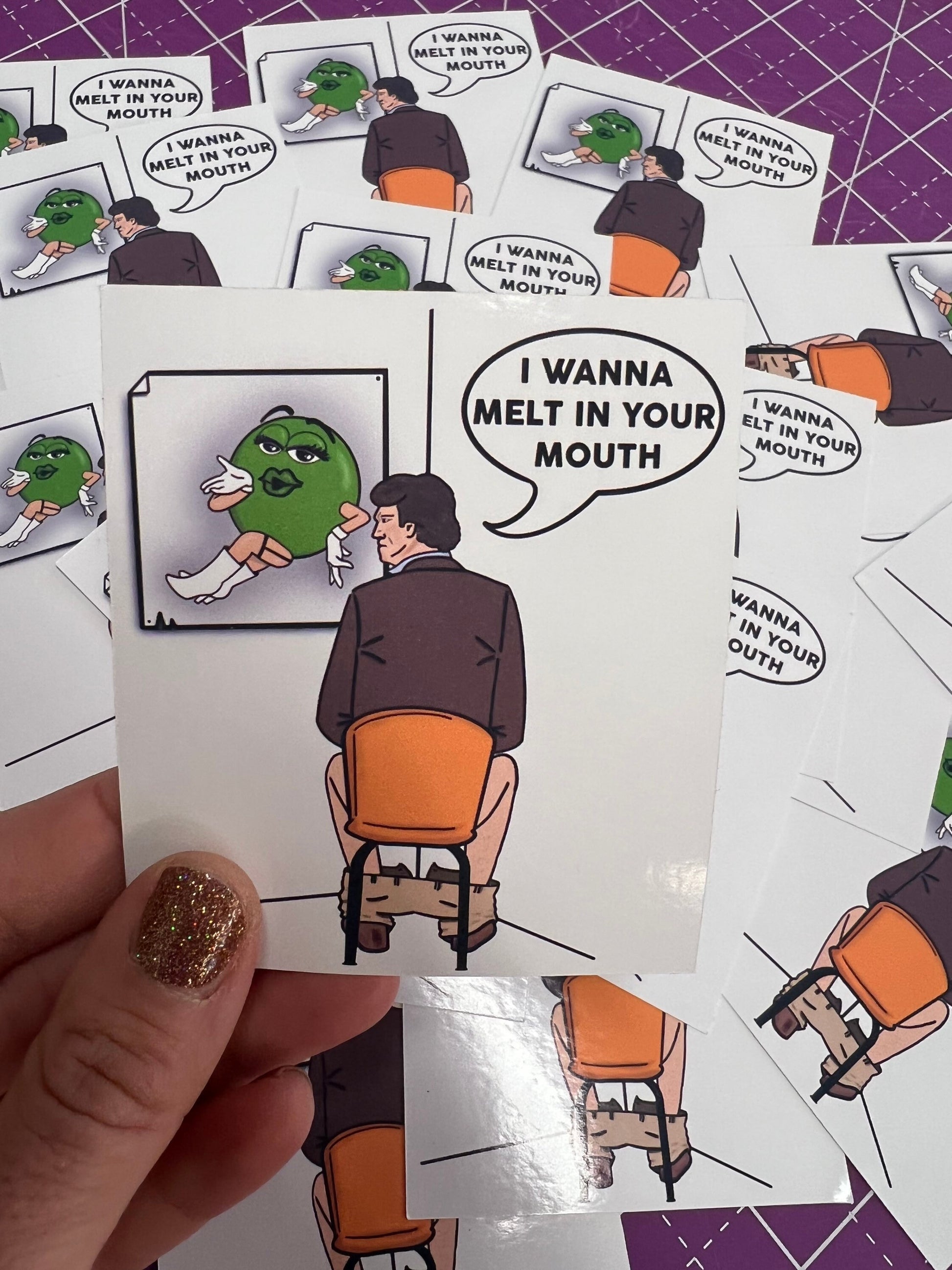 Tucker Melts in his Hands Sticker