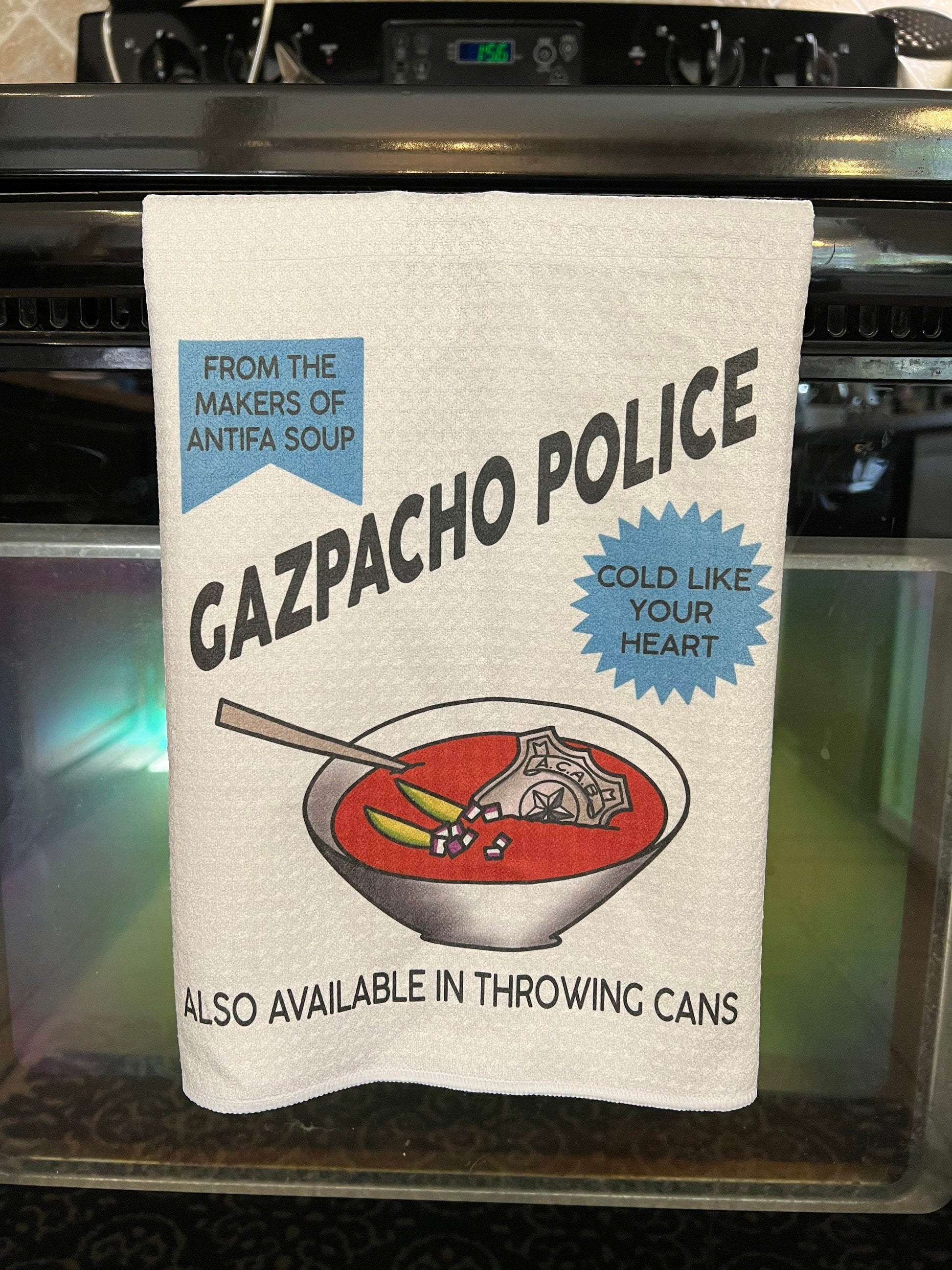 Gazpacho Police Full Color Tea Towel
