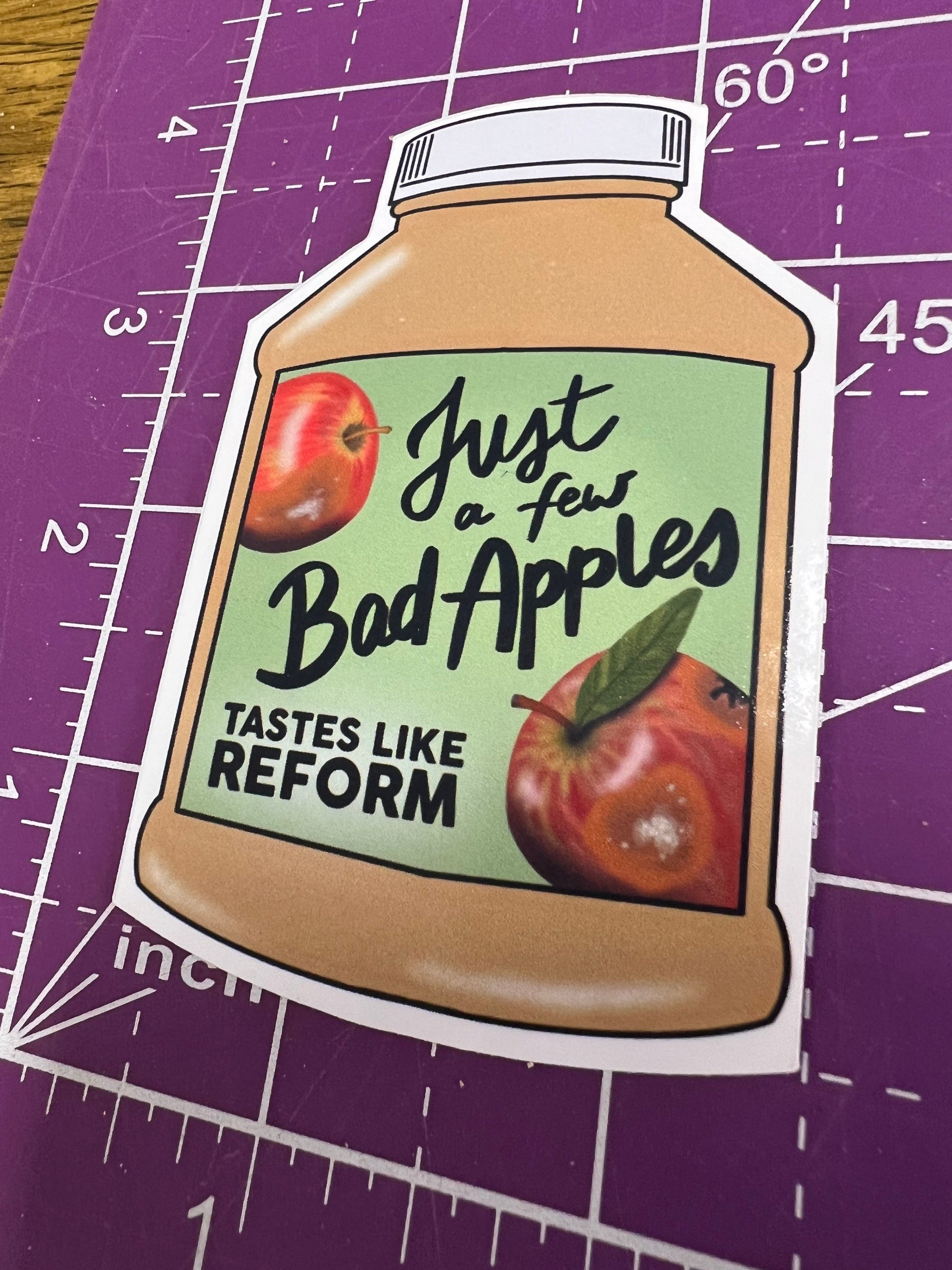 Just a Few Bad Apples Reform Apple Sauce Sticker ACAB