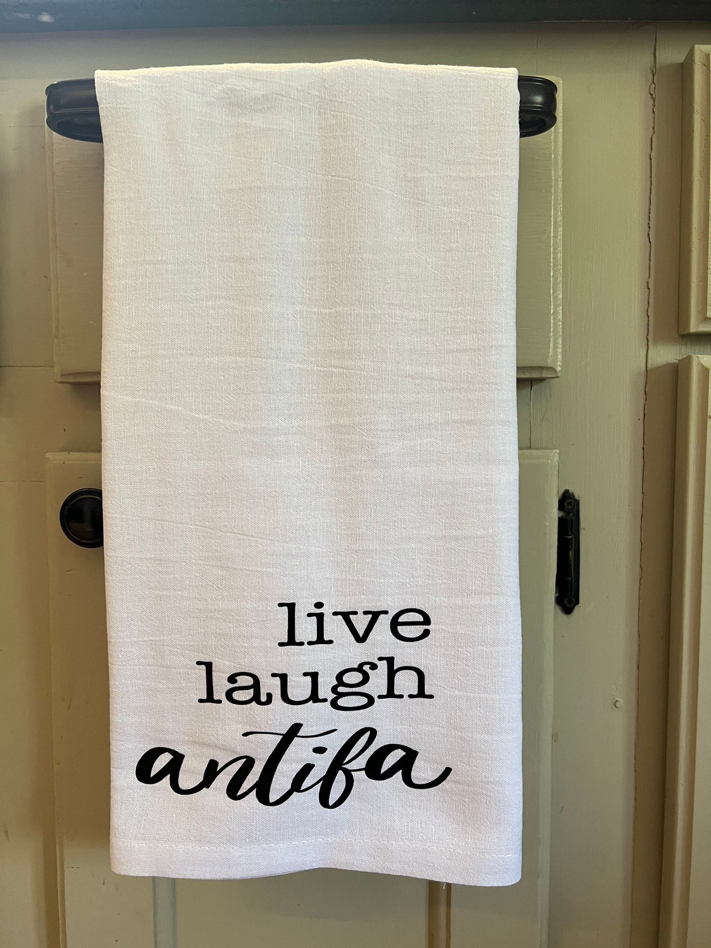 Live Laugh Antifa Tea Towel