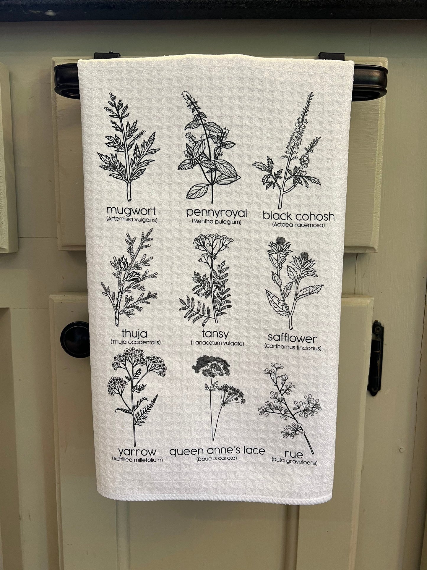 Herbs for Reproductive Health Waffle Weave Tea Towel