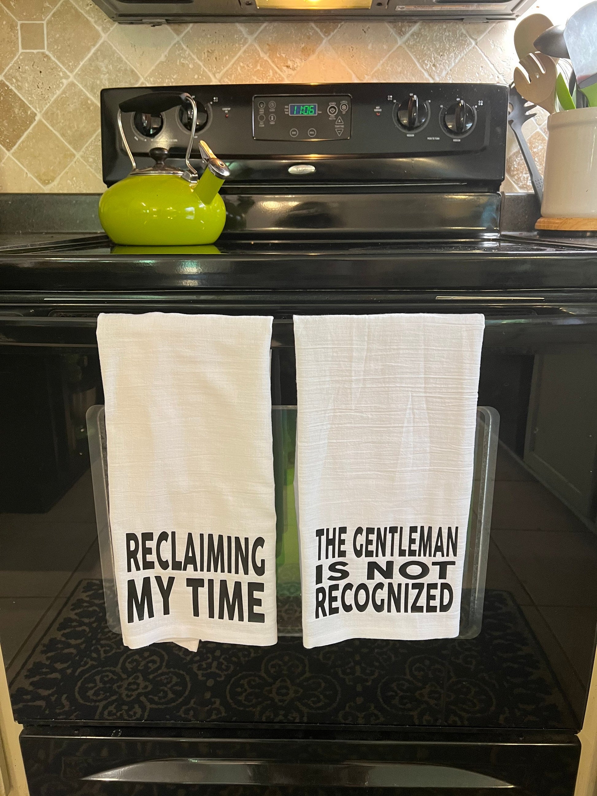 Reclaiming my Time - The Gentleman Is Not Recognized - Katie Porter Tea Towel Set