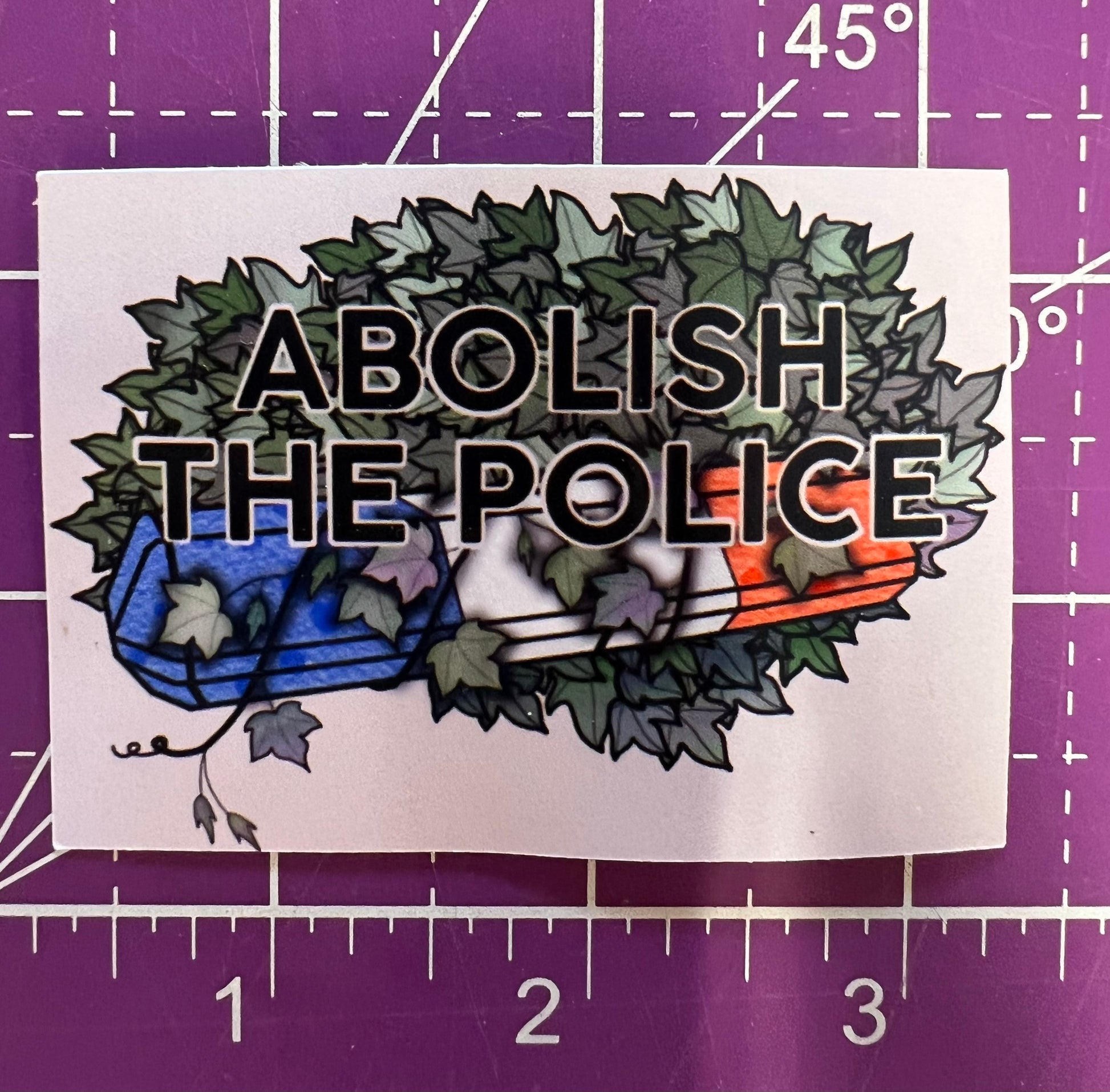 Abolish the Police English Ivy Sticker