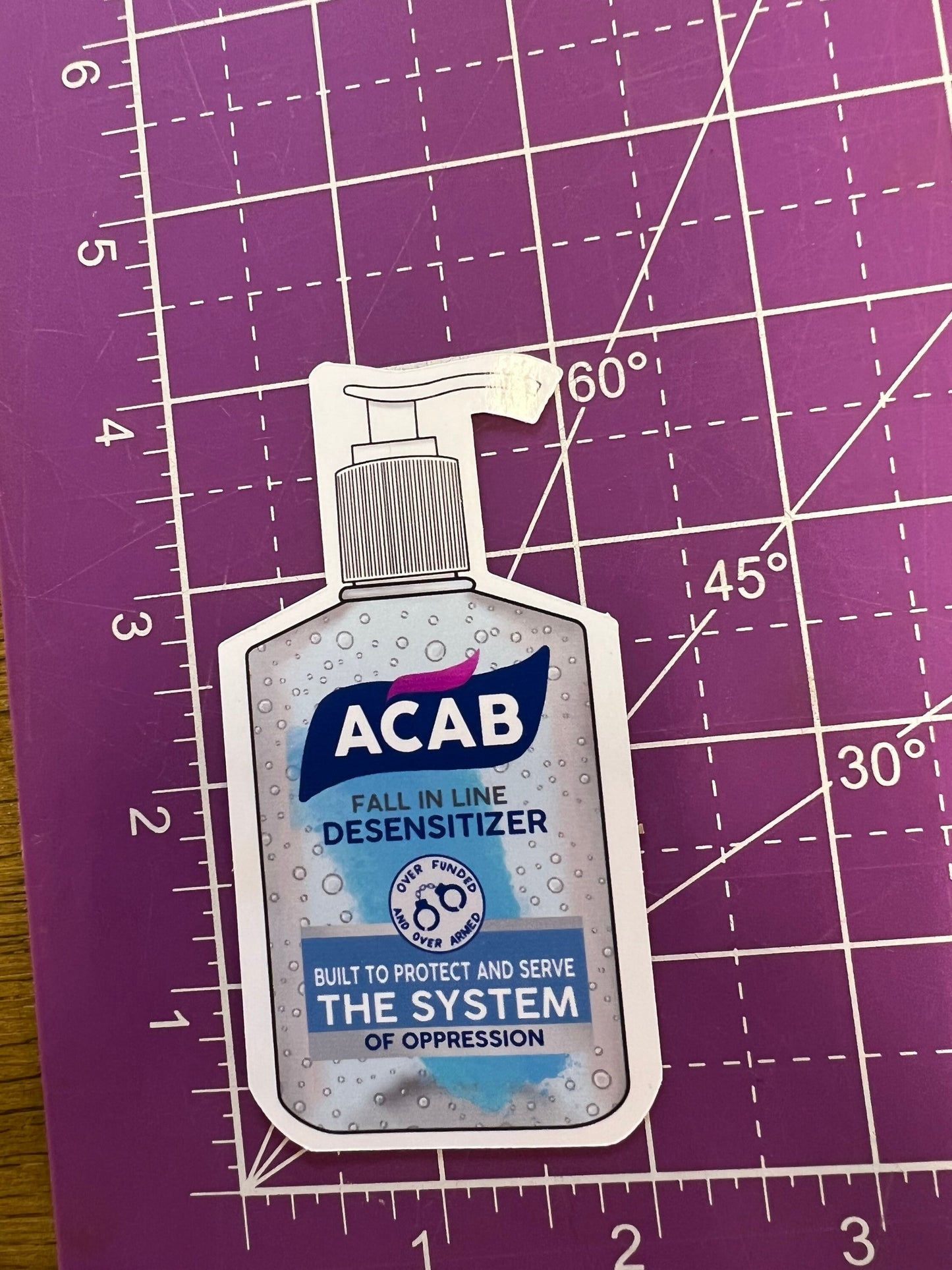 ACAB Sanitizer Desensitizer Sticker