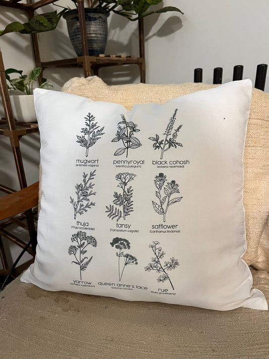 Herbs for Reproductive Freedom Throw Pillow Covers