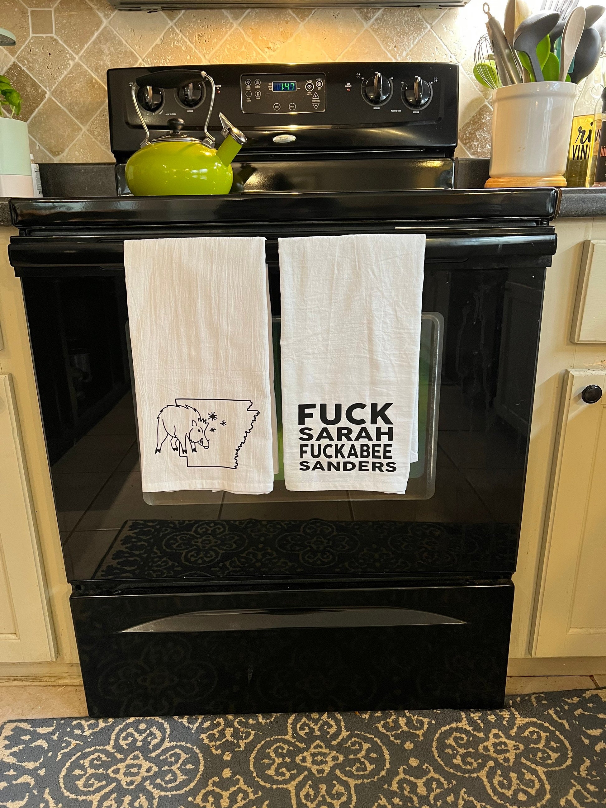 Arkansas State Series Tea Towel Set - Sarah Huckabee Sanders, Asa Hutchinson, Tom Cotton, John Boozman