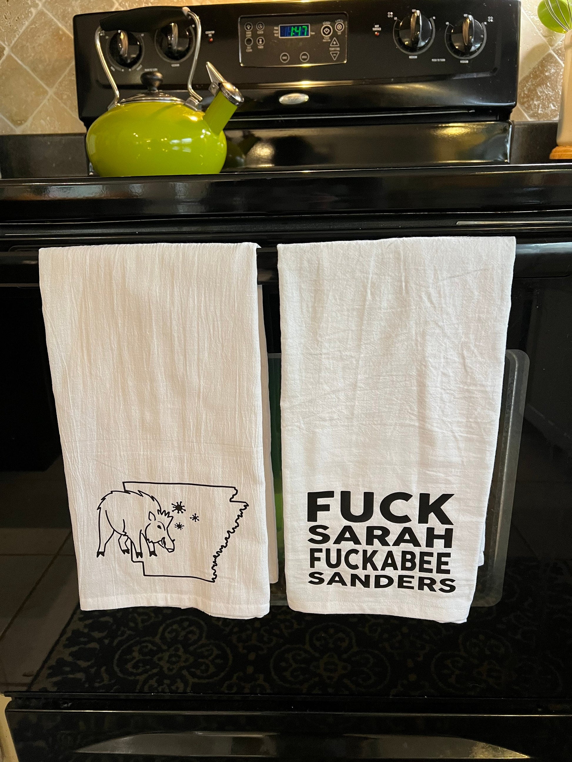 Arkansas State Series Tea Towel Set - Sarah Huckabee Sanders, Asa Hutchinson, Tom Cotton, John Boozman