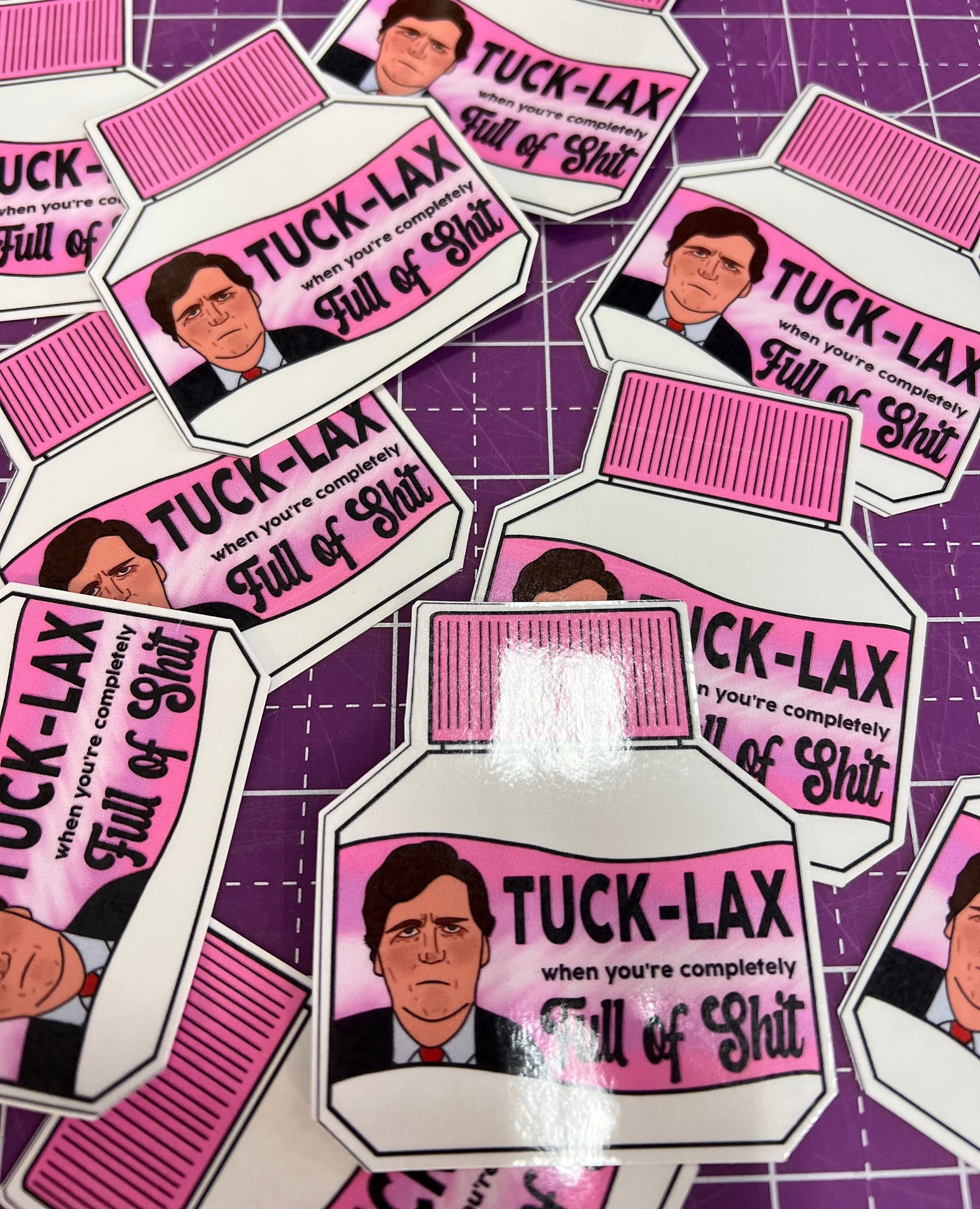 Tuck-Lax Tucker Carlson is Full of Shit Sticker