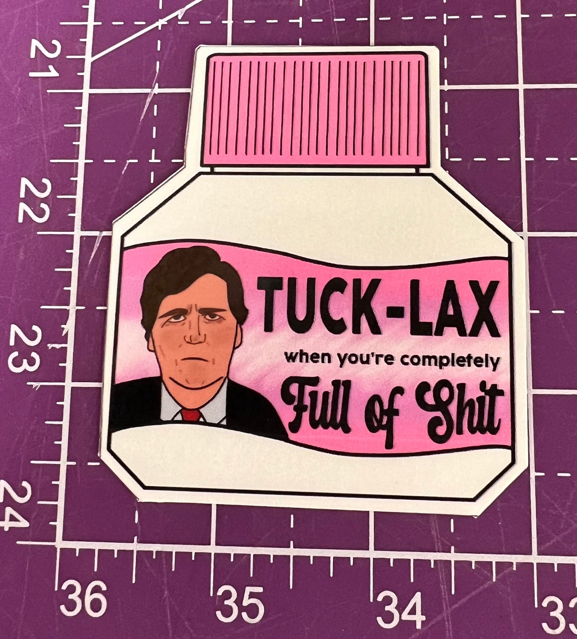 Tuck-Lax Tucker Carlson is Full of Shit Sticker
