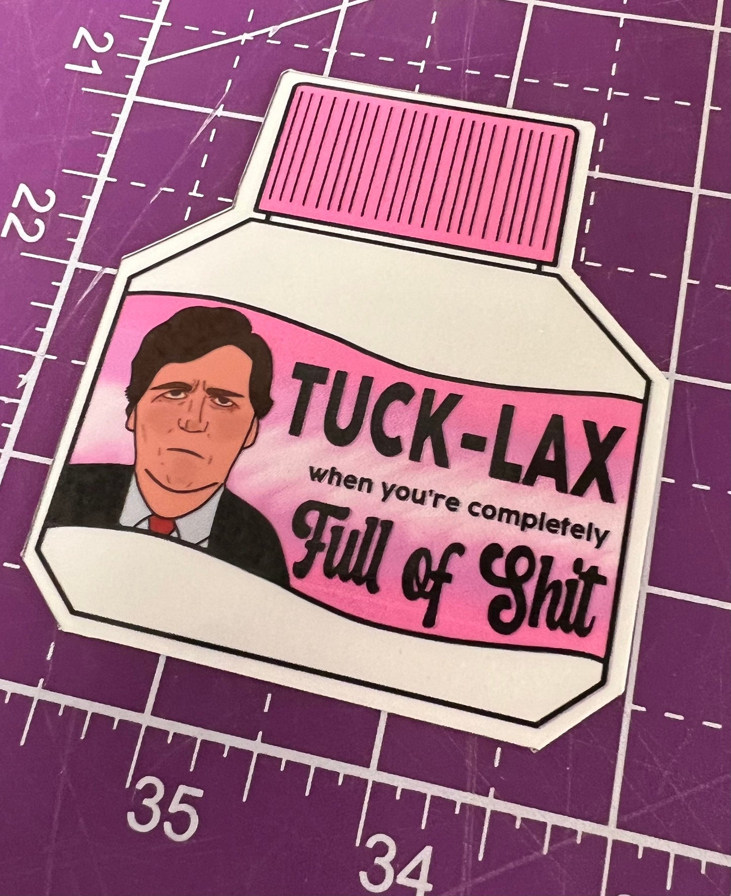 Tuck-Lax Tucker Carlson is Full of Shit Sticker