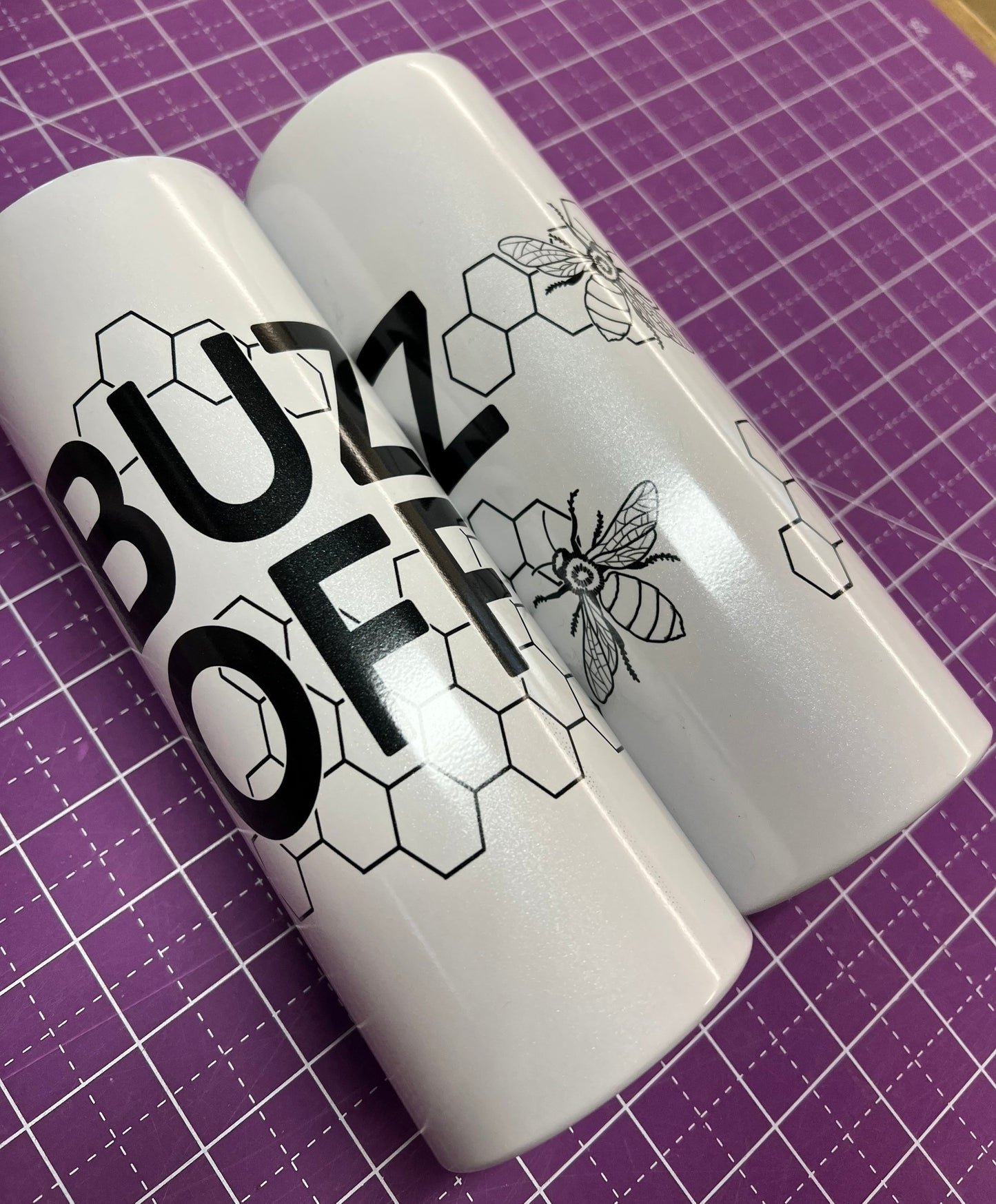 BUZZ OFF Color Changing Tumbler UV Glow in the Dark