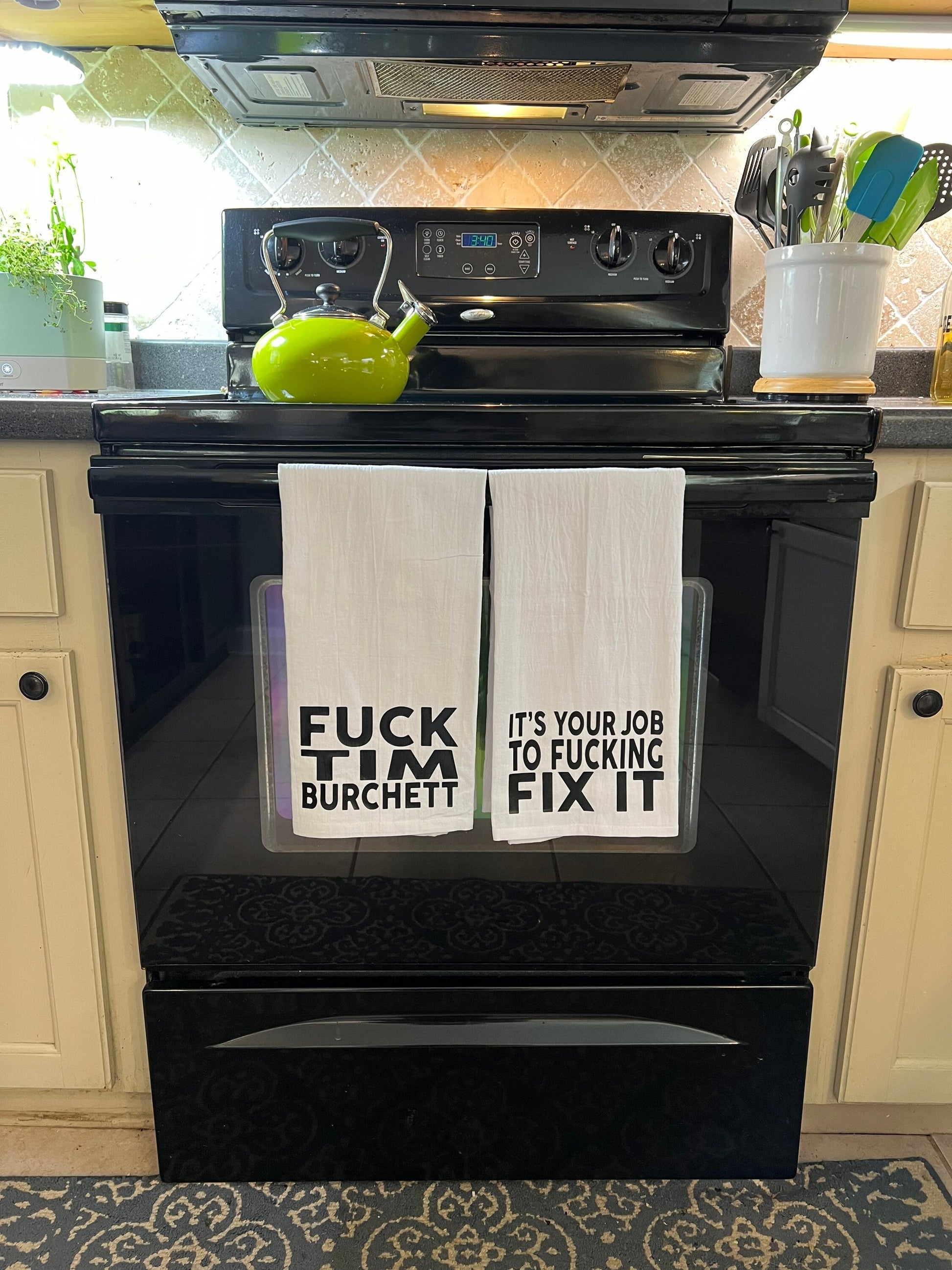 Fuck Tim Burchett it’s your fucking job to “ fix it” Tennessee Tea Towel Set