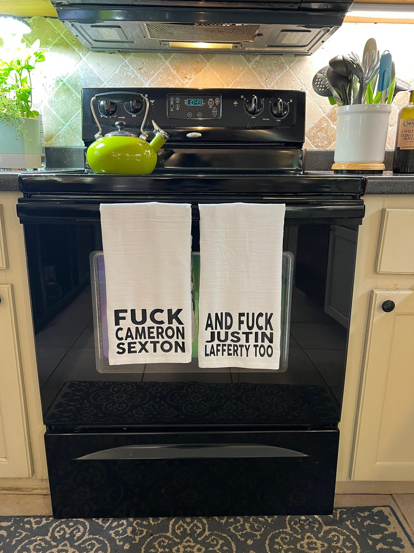 Fuck Cameron Sexton and Justin Lafferty too Tea Towel Set Tennessee