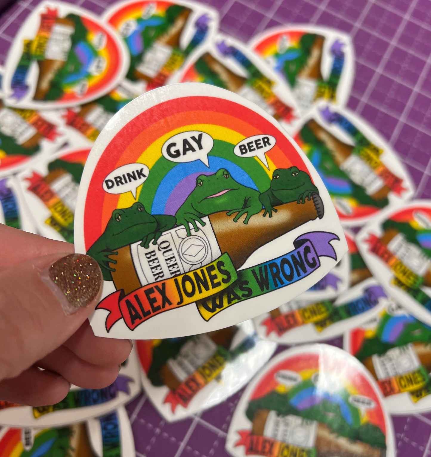 Gay Budweiser Frogs - Alex Jones was Wrong Sticker